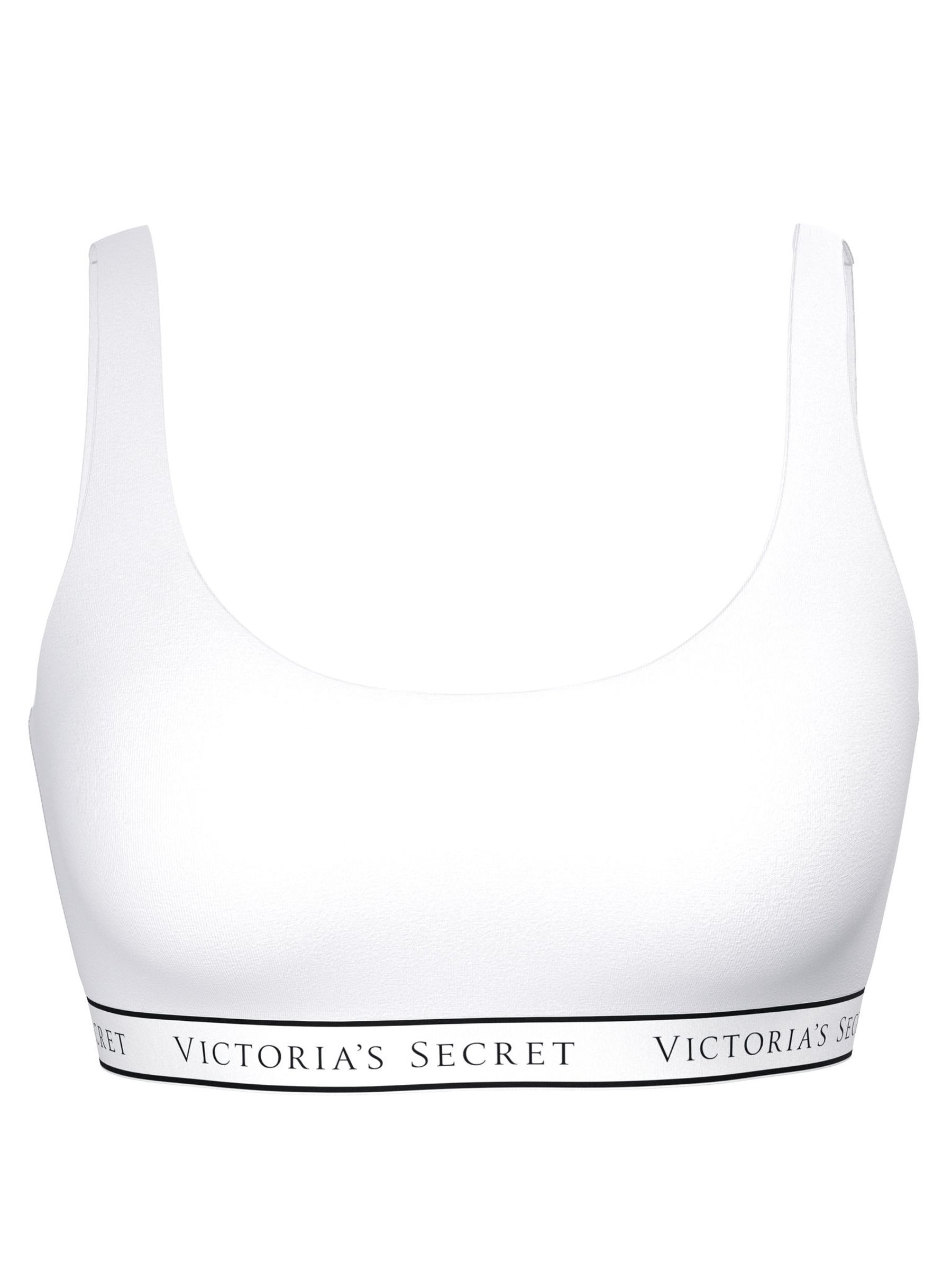 White Cotton Wireless Scoop Bralette - Image 3 of 3