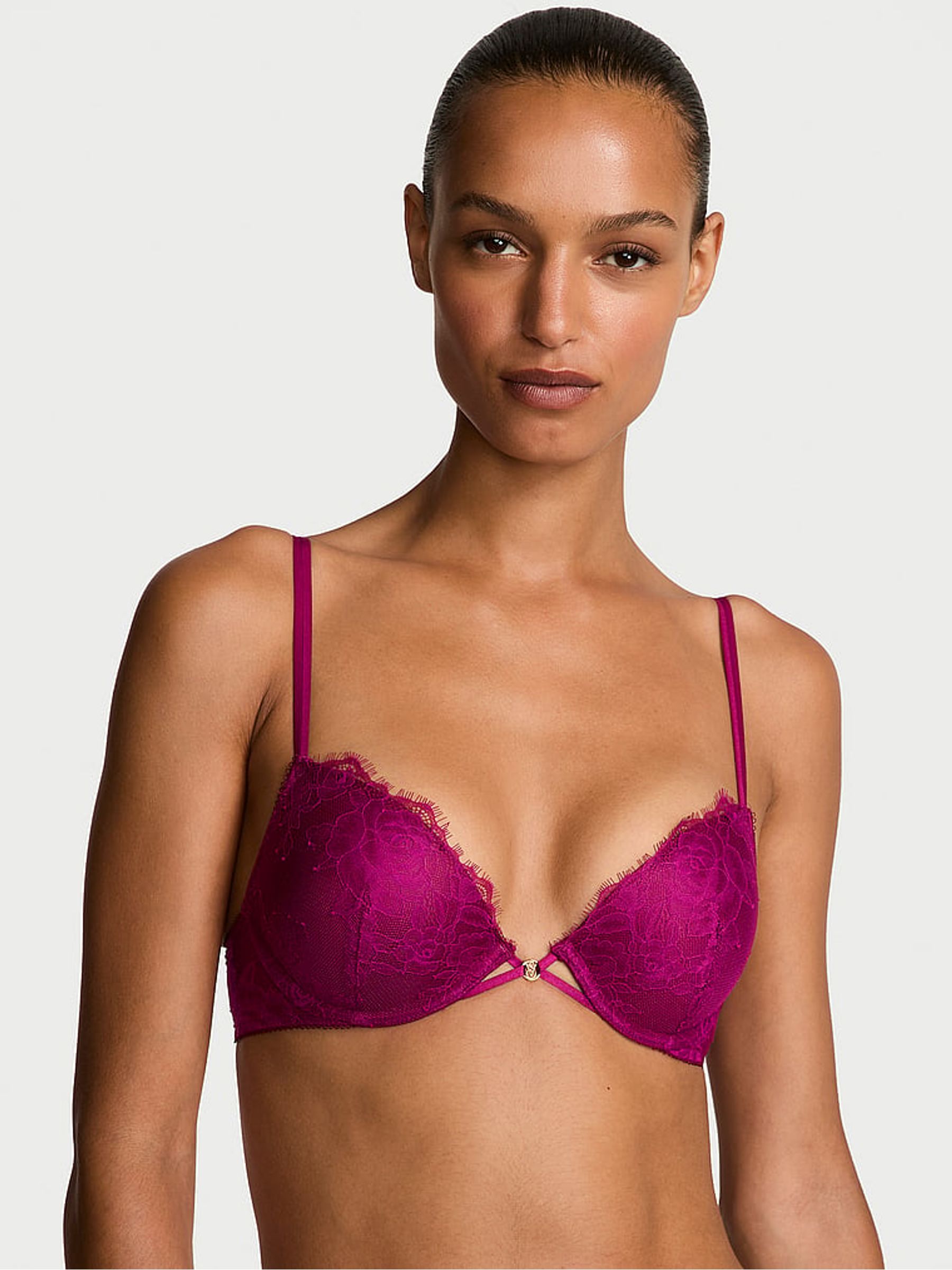 Fresh Jam Purple Push Up Lace Bra - Image 1 of 2
