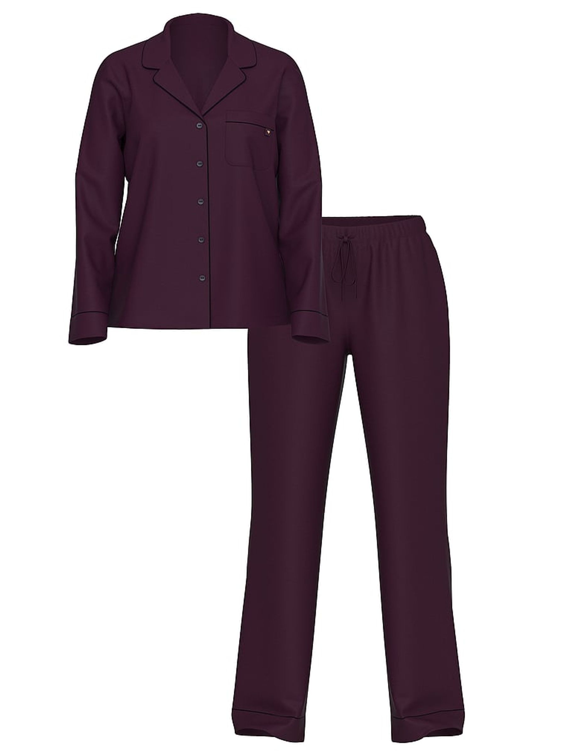 Winter Wine Purple Modal Long Pyjamas Set - Image 3 of 3