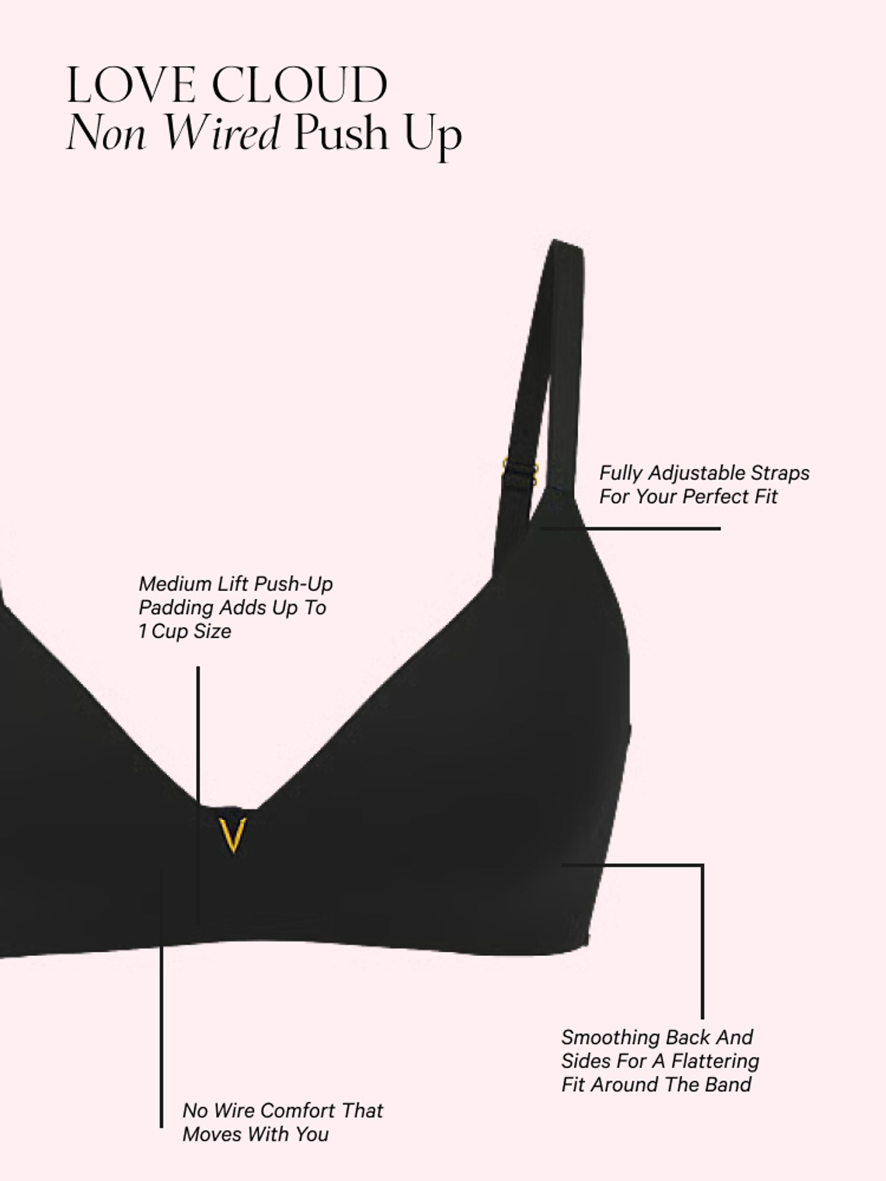 Praline Nude Non Wired Push Up Bra - Image 3 of 3