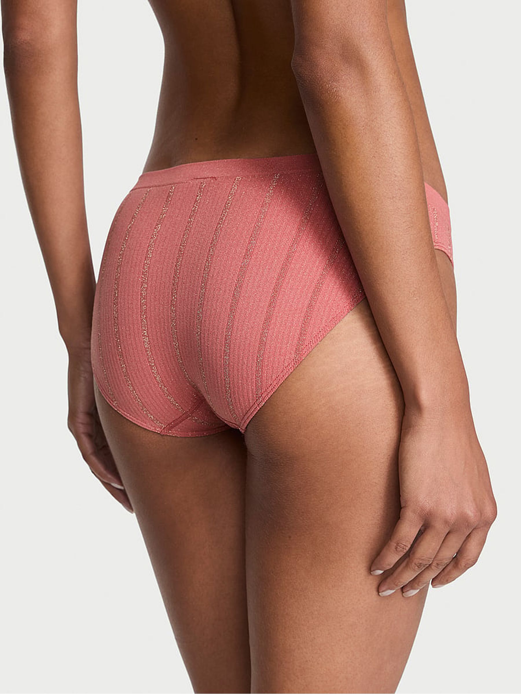Seductive Rose Pink Stripe Bikini Knickers - Image 2 of 2