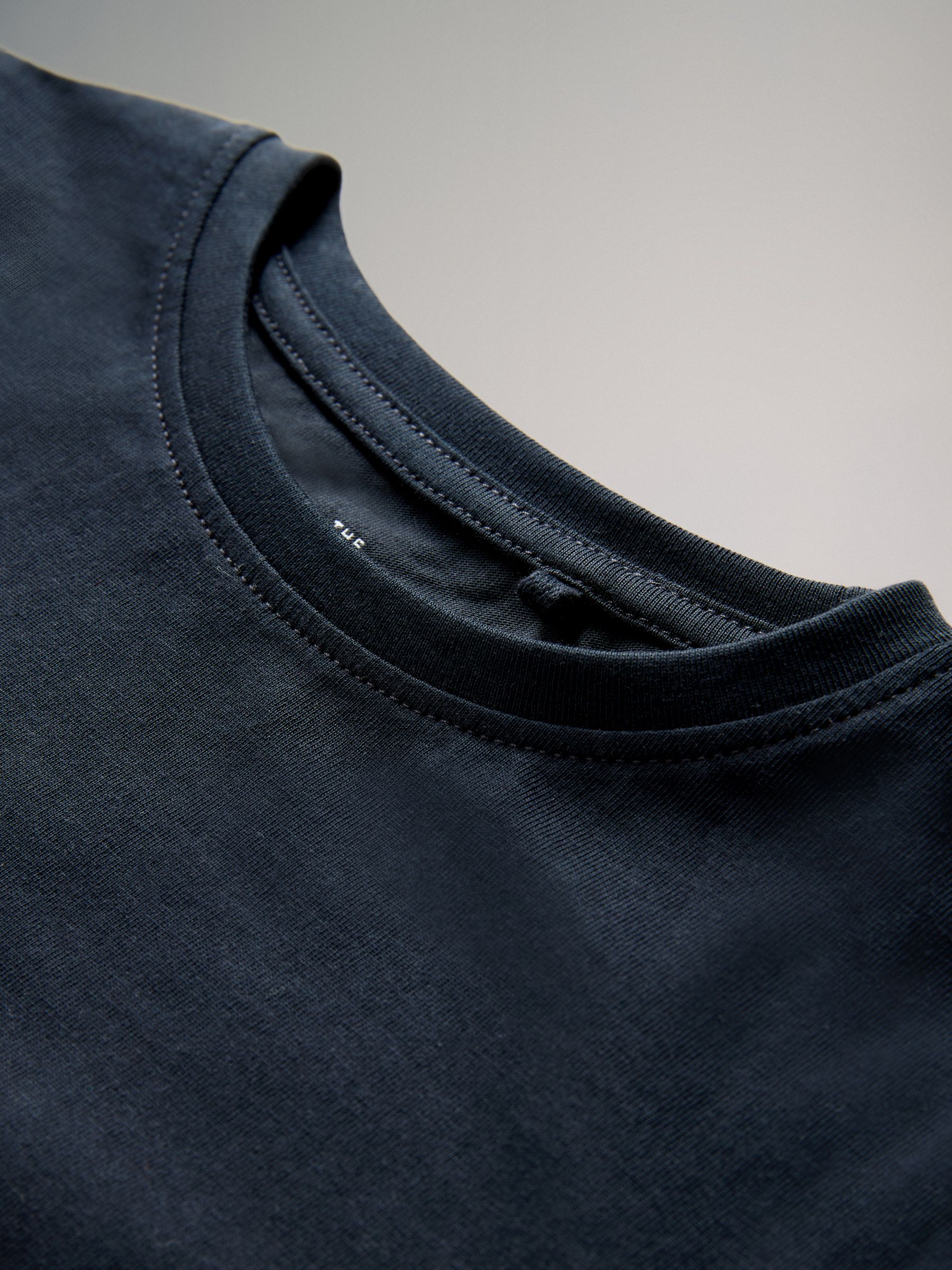 Navy Blue/Cream/Check 3 Pack Long Sleeve Cotton Jersey T-Shirt and Woven Bottom Pyjamas Set 3 Pack - Image 6 of 6 Navy Blue/Cream/Check 3 Pack Long Sleeve Cotton Jersey T-Shirt and Woven Bottom Pyjamas Set 3 Pack - Image 6 of 6