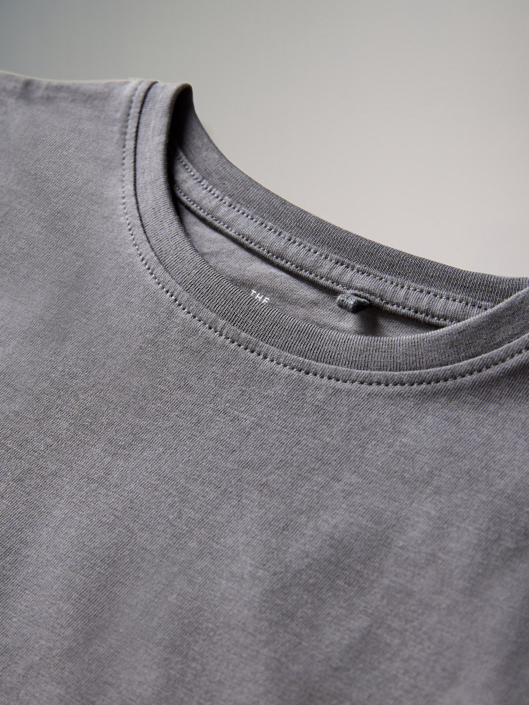 Grey Check/Black/Cream 3 Pack Long Sleeve Cotton Jersey T-Shirt and Woven Bottom Pyjamas Set - Image 6 of 7