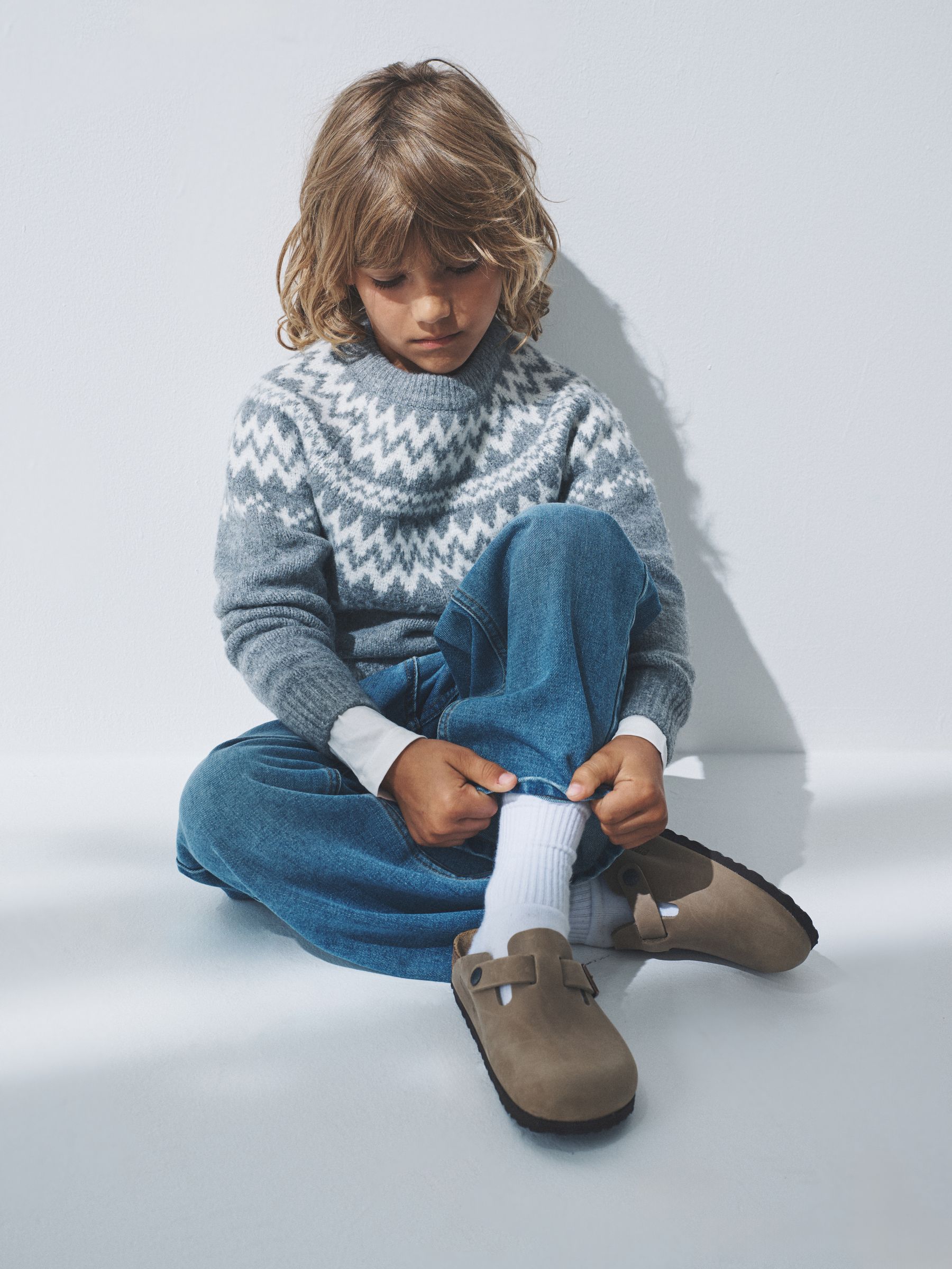 2 Pack Unisex Kids Family Fairisle Knit Jumpers - Image 3 of 10