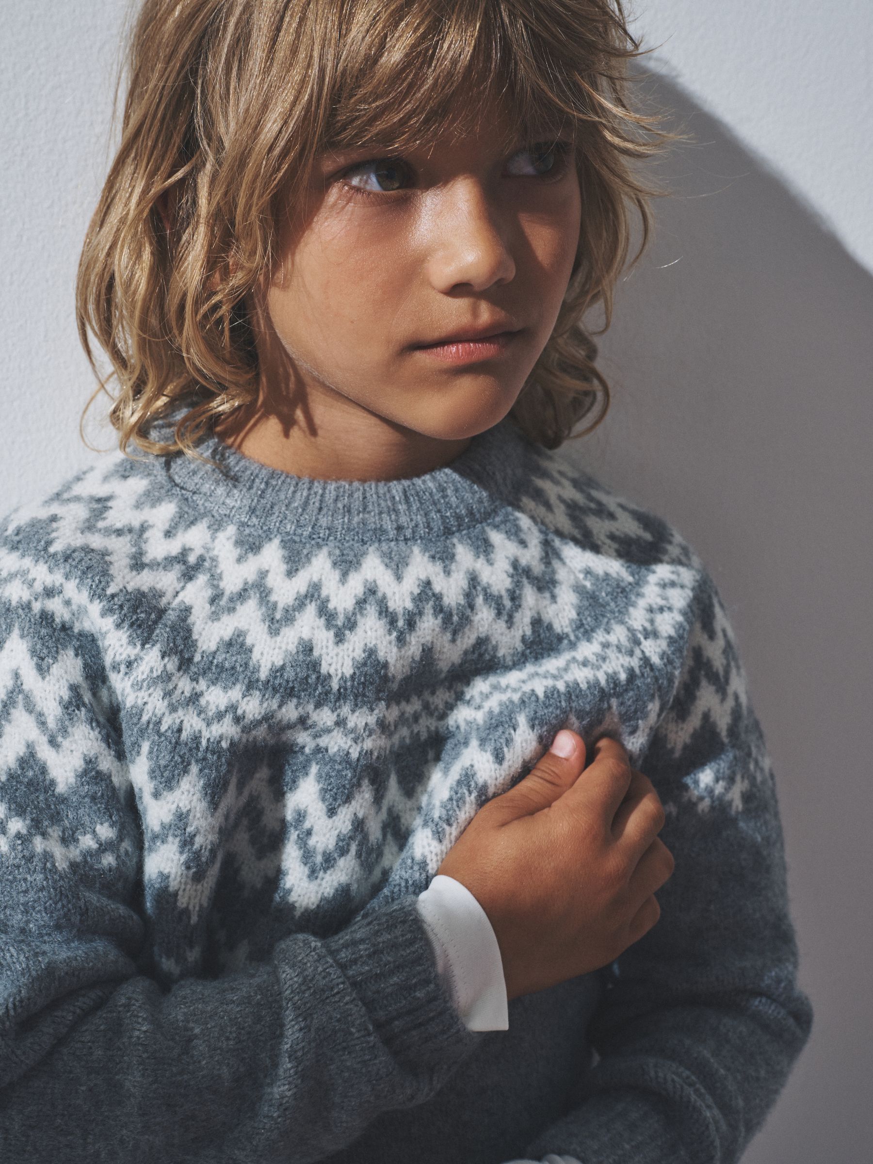 2 Pack Unisex Kids Family Fairisle Knit Jumpers - Image 6 of 10
