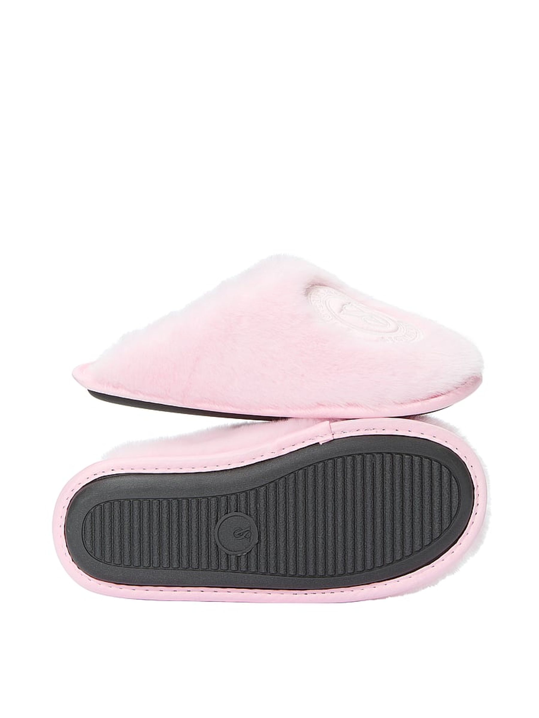 Pretty Blossom Pink Closed Toe Faux Fur Slippers - Image 2 of 2