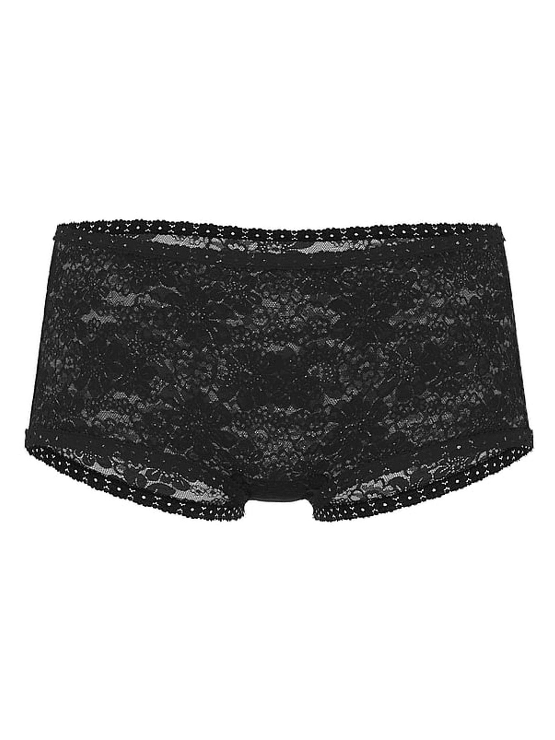 Black Short Floral Lace Knickers - Image 3 of 3