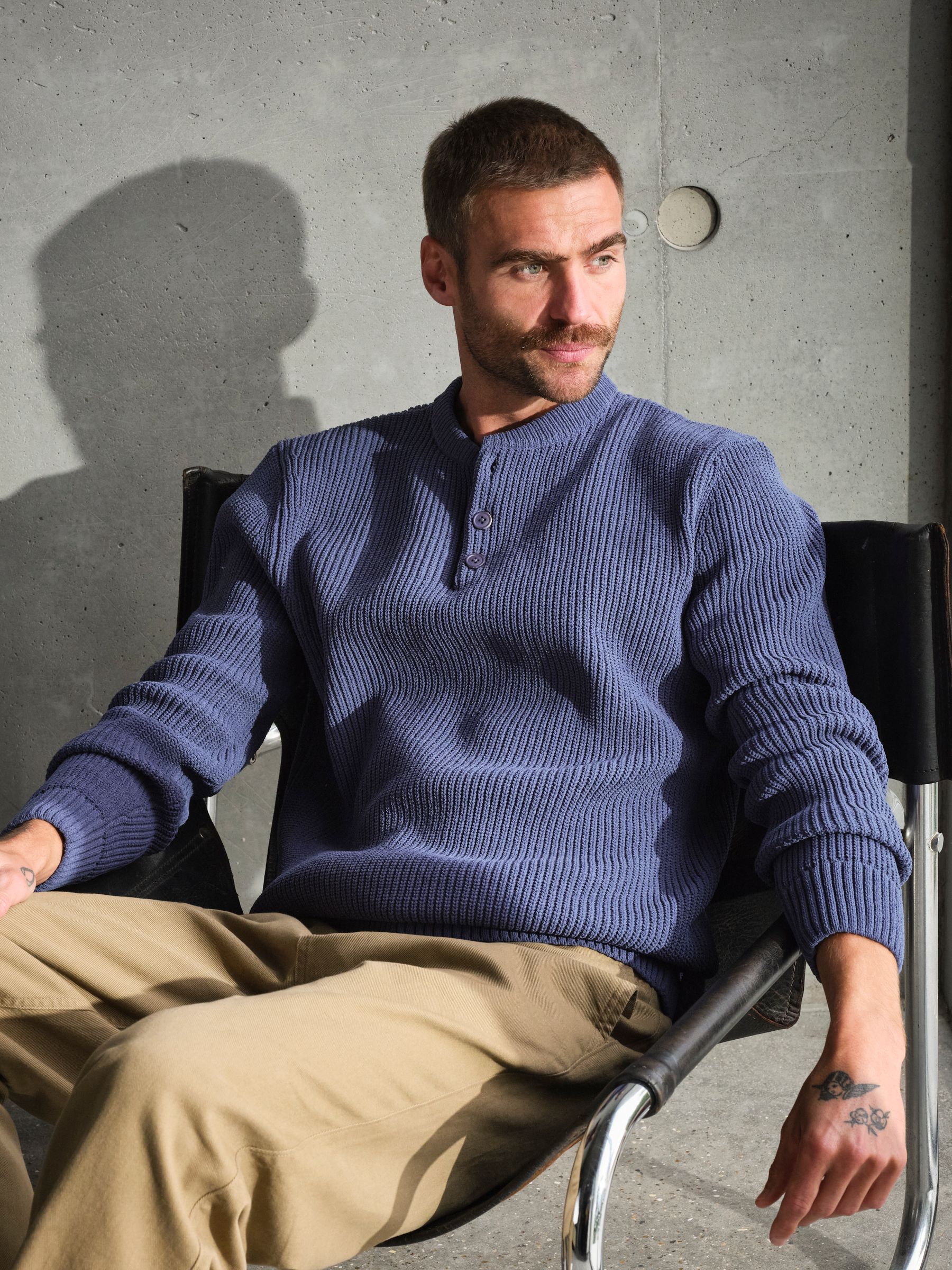 Knitted Henley Jumper