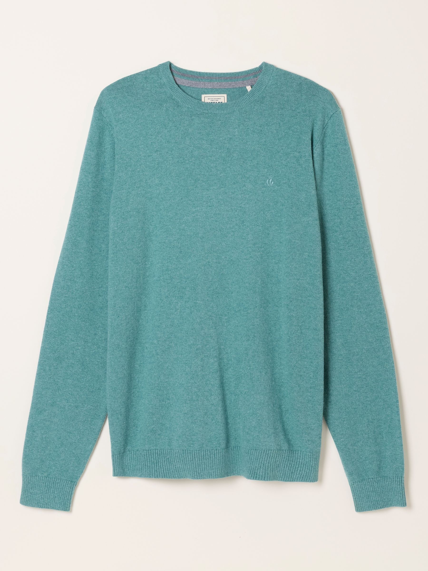 Dusky Green Rye Crew Neck Knitted Jumper - Image 6 of 6