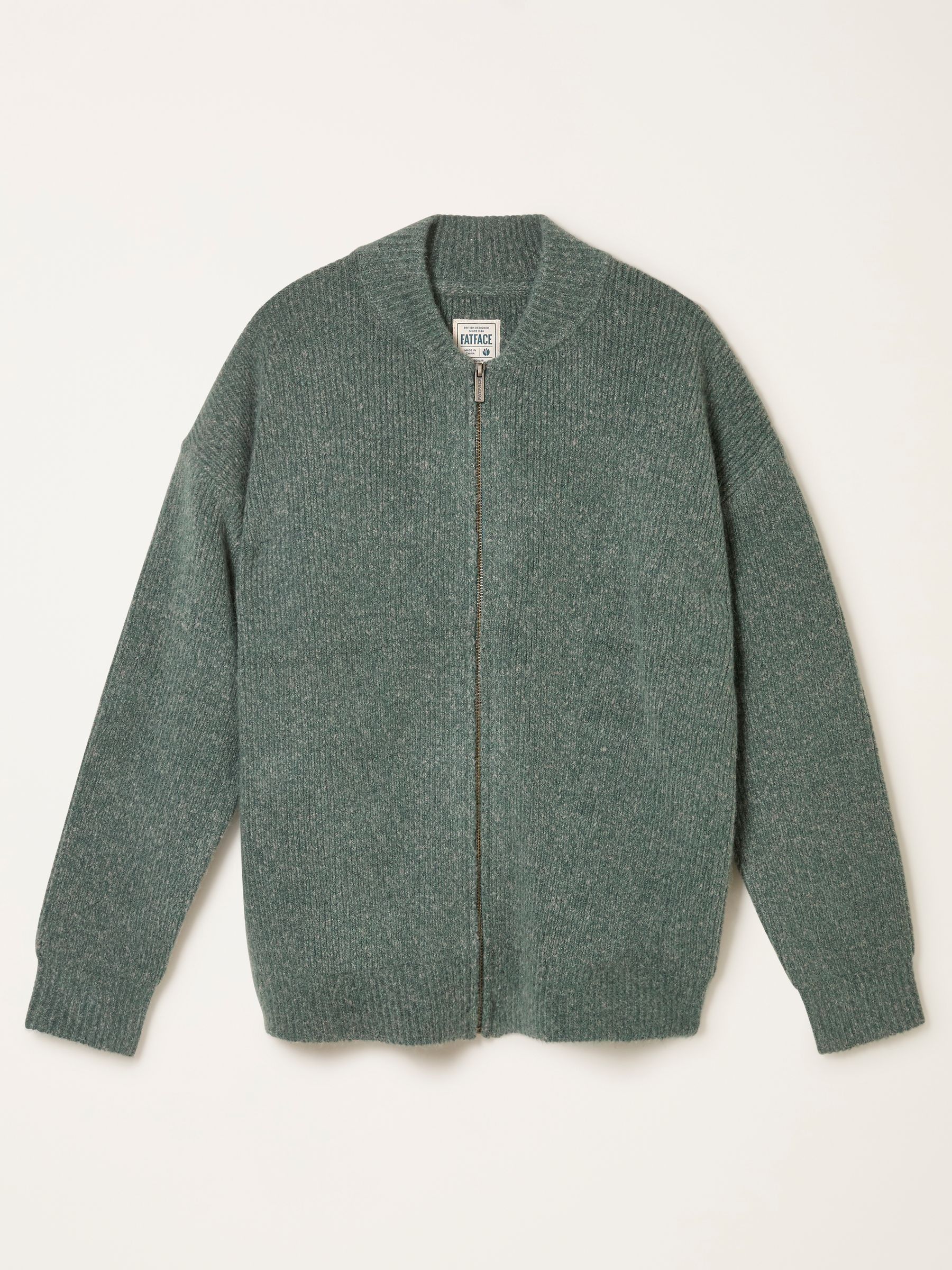Williton Emerald Green Knitted Zip Cardigan - Image 6 of 6