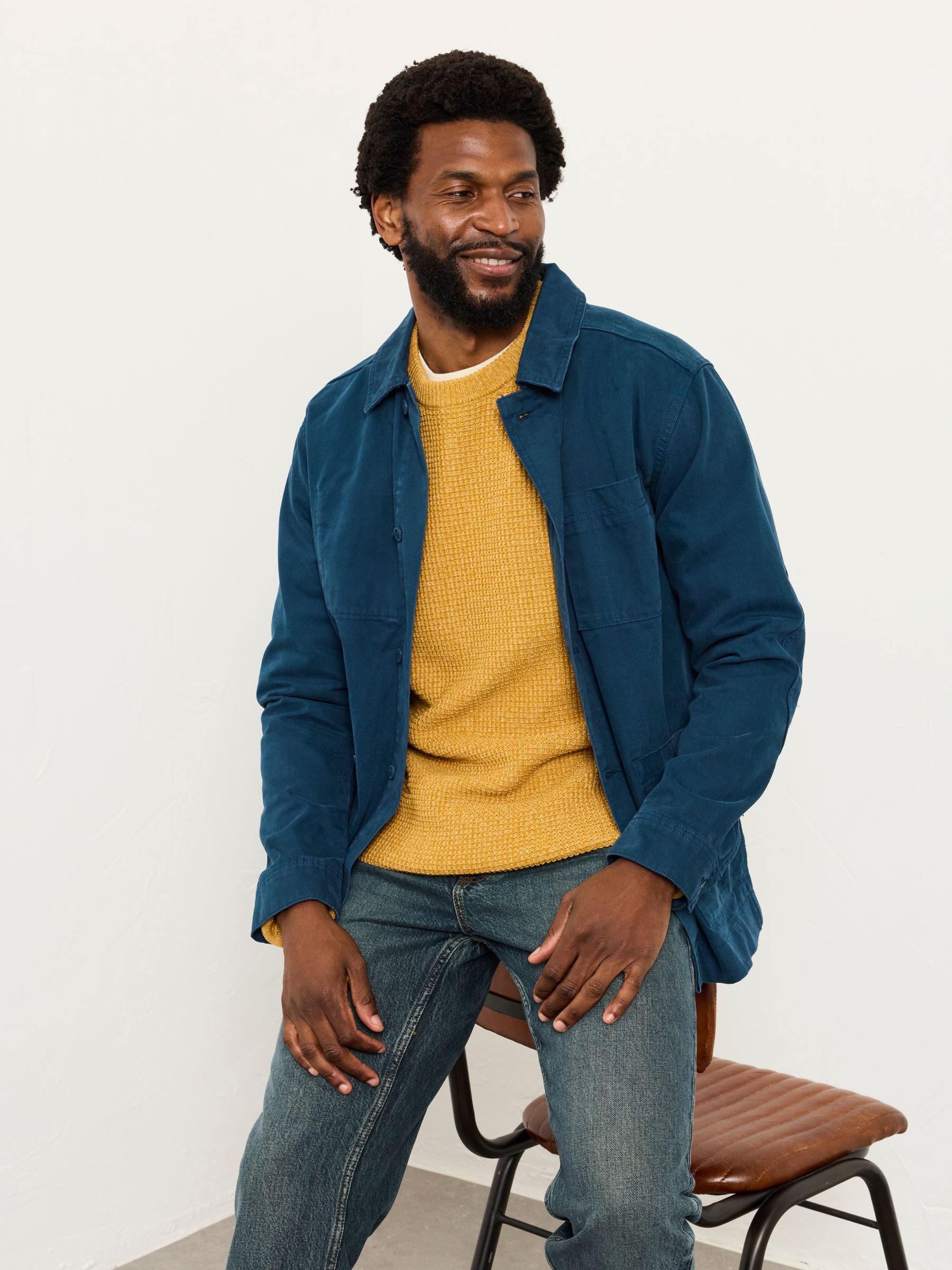 Penrith Yellow Crew Neck Knitted Jumper - Image 5 of 6