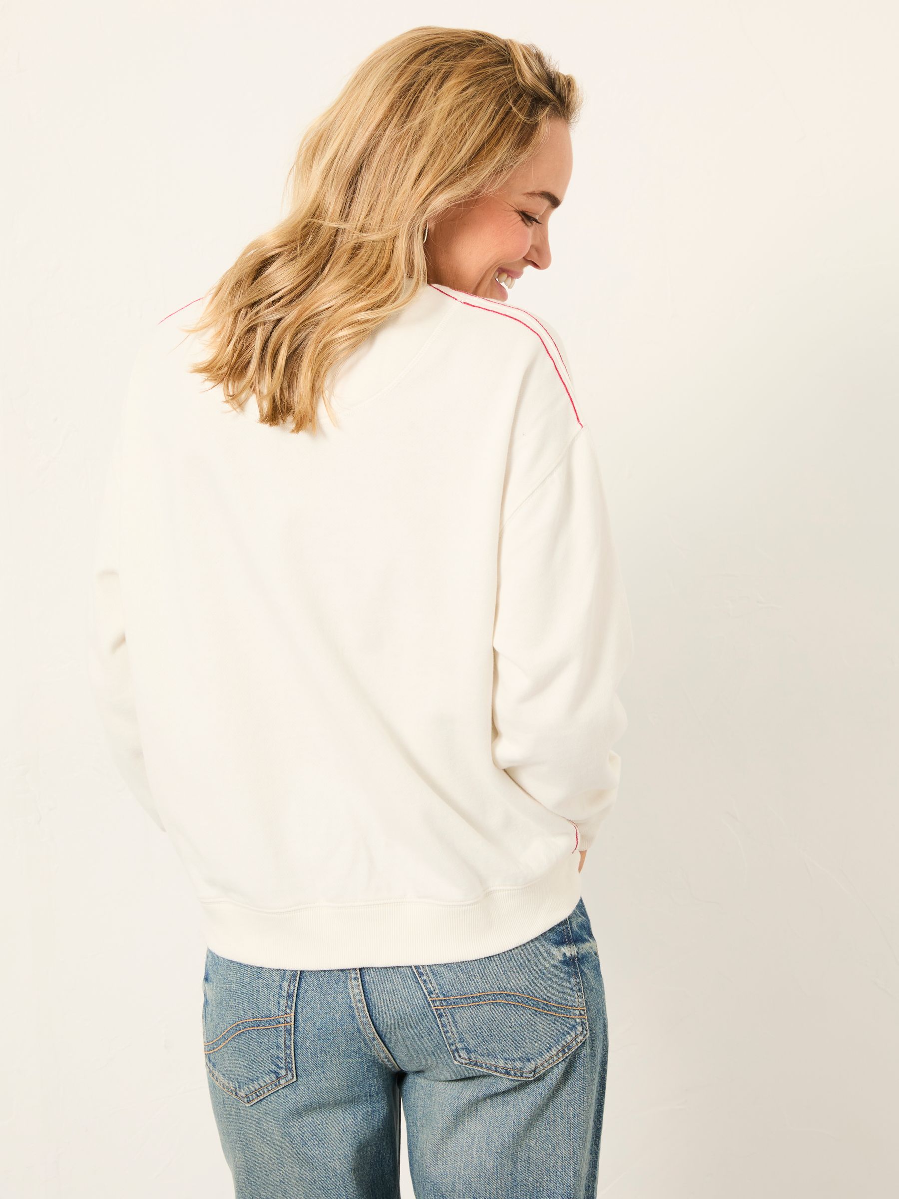 Emily Ivory Apres Graphic Crew Sweatshirt - Image 2 of 6