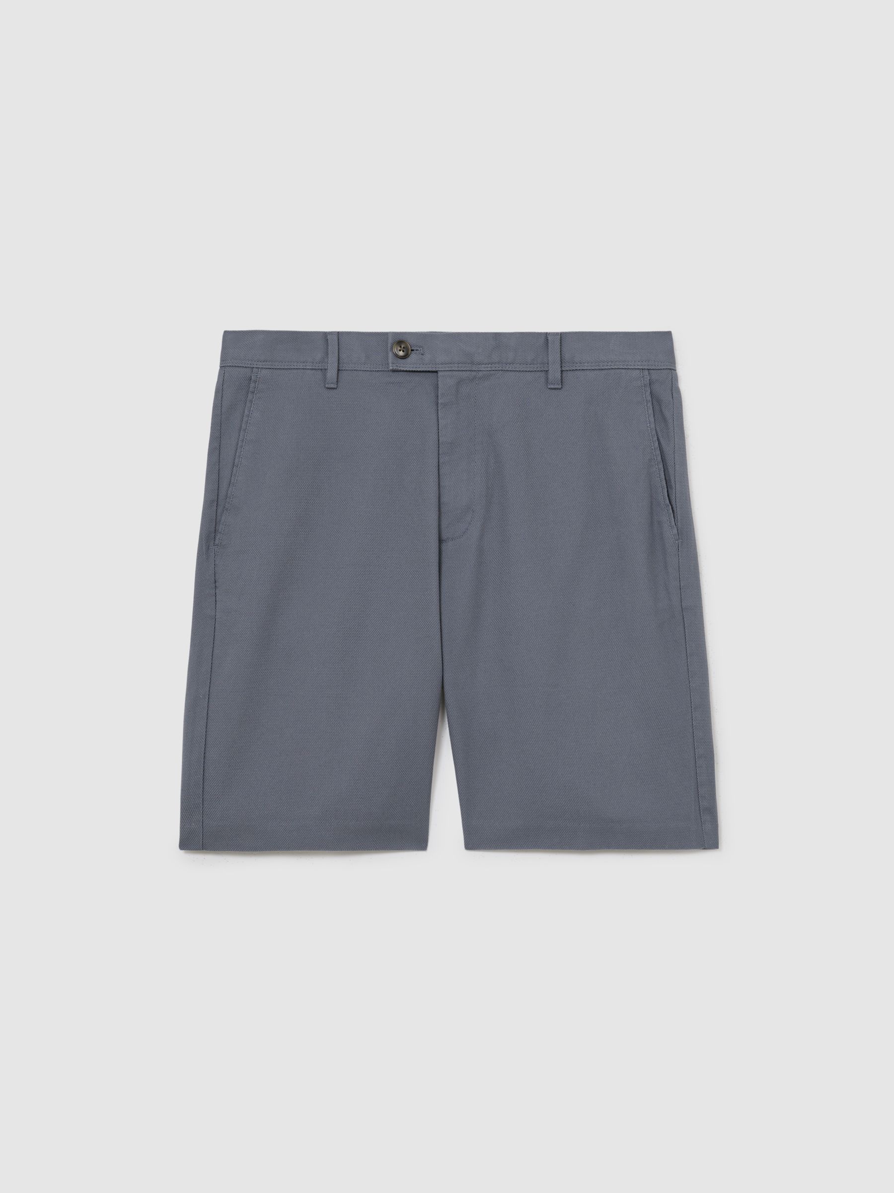 Cotton-Piqué Shorts in Airforce Blue - Image 2 of 6