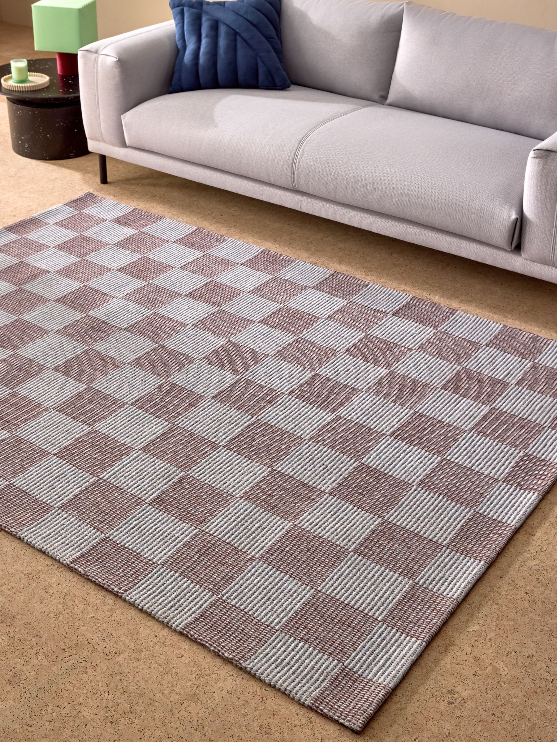 Juliette Flatweave Rug in Blue - Image 1 of 5