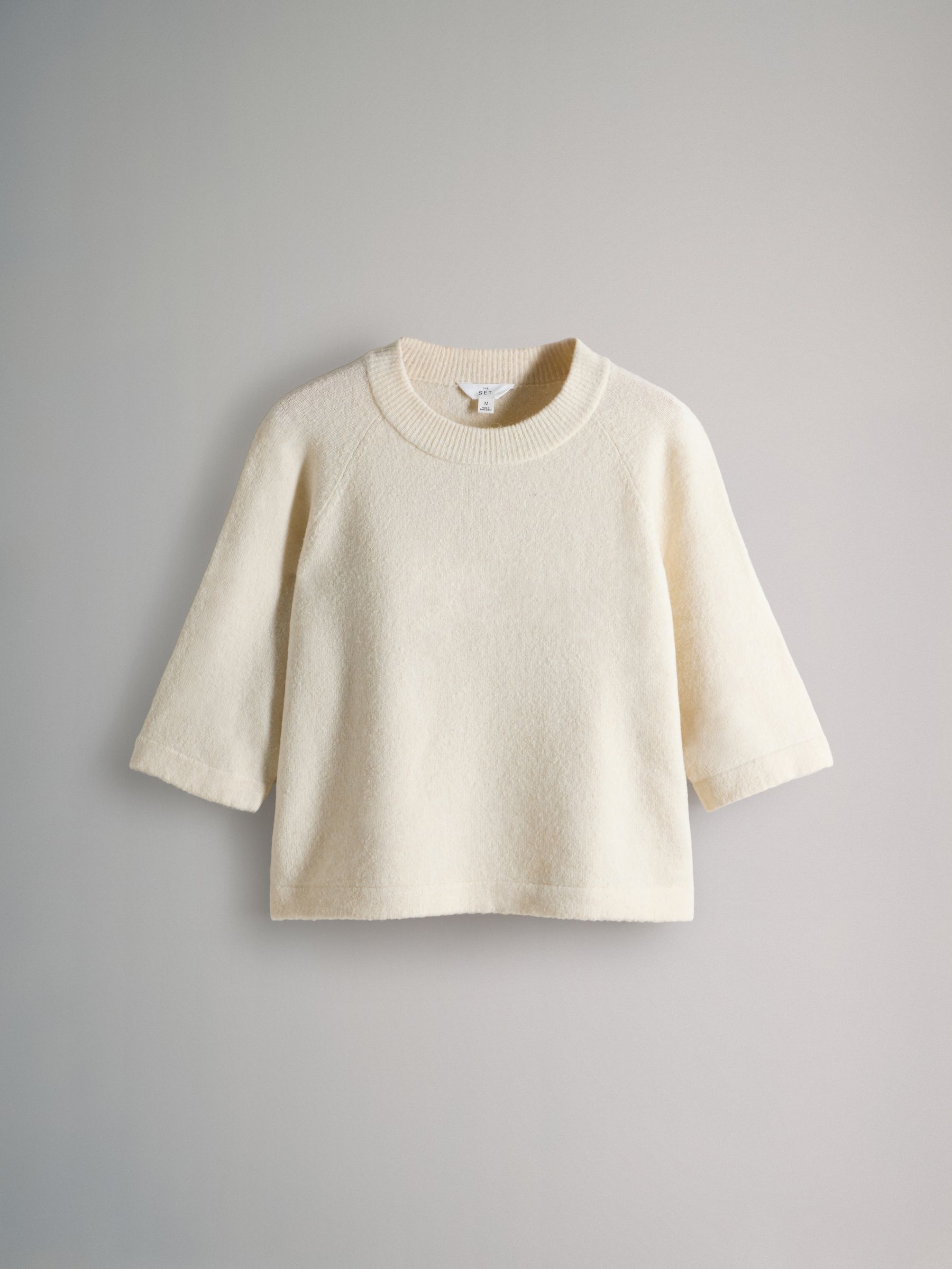 3 Pack Crew Neck Knitted T-Shirts with Wool - Image 2 of 6