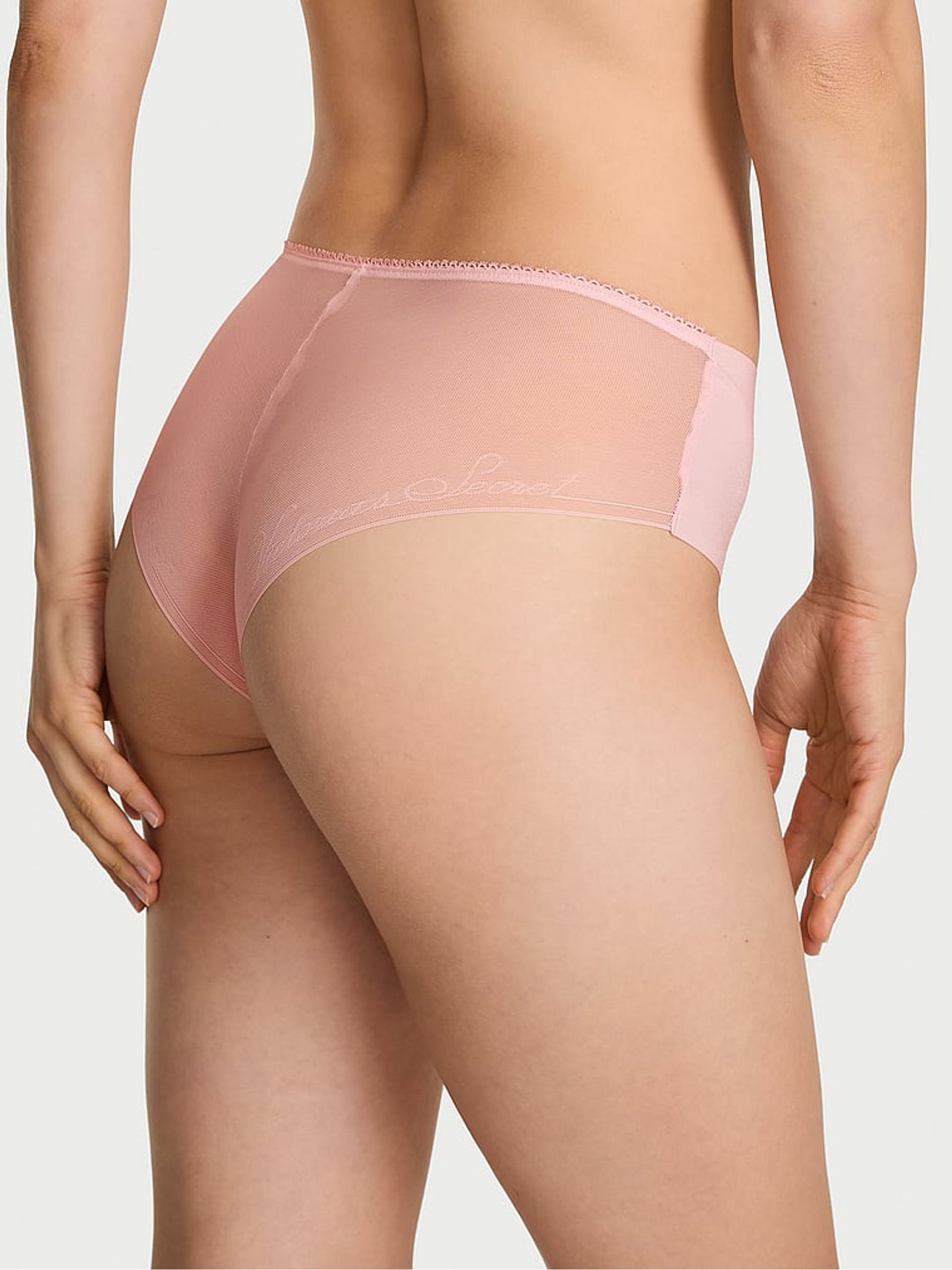Angel Pink Cheeky Sheer Logo Knickers - Image 2 of 3