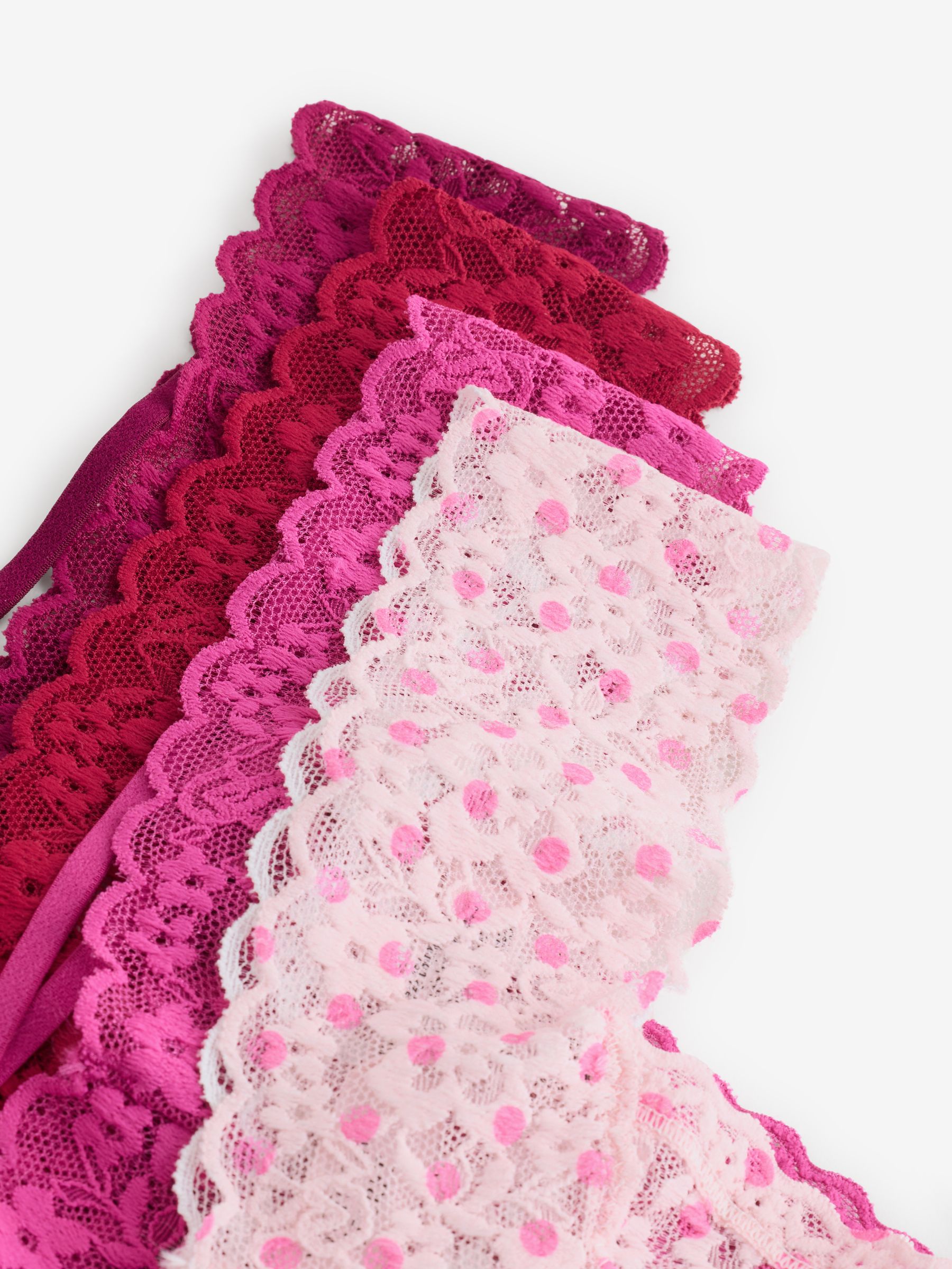 Pink/Purple/Red Thong 4 Pack Knickers - Image 8 of 9