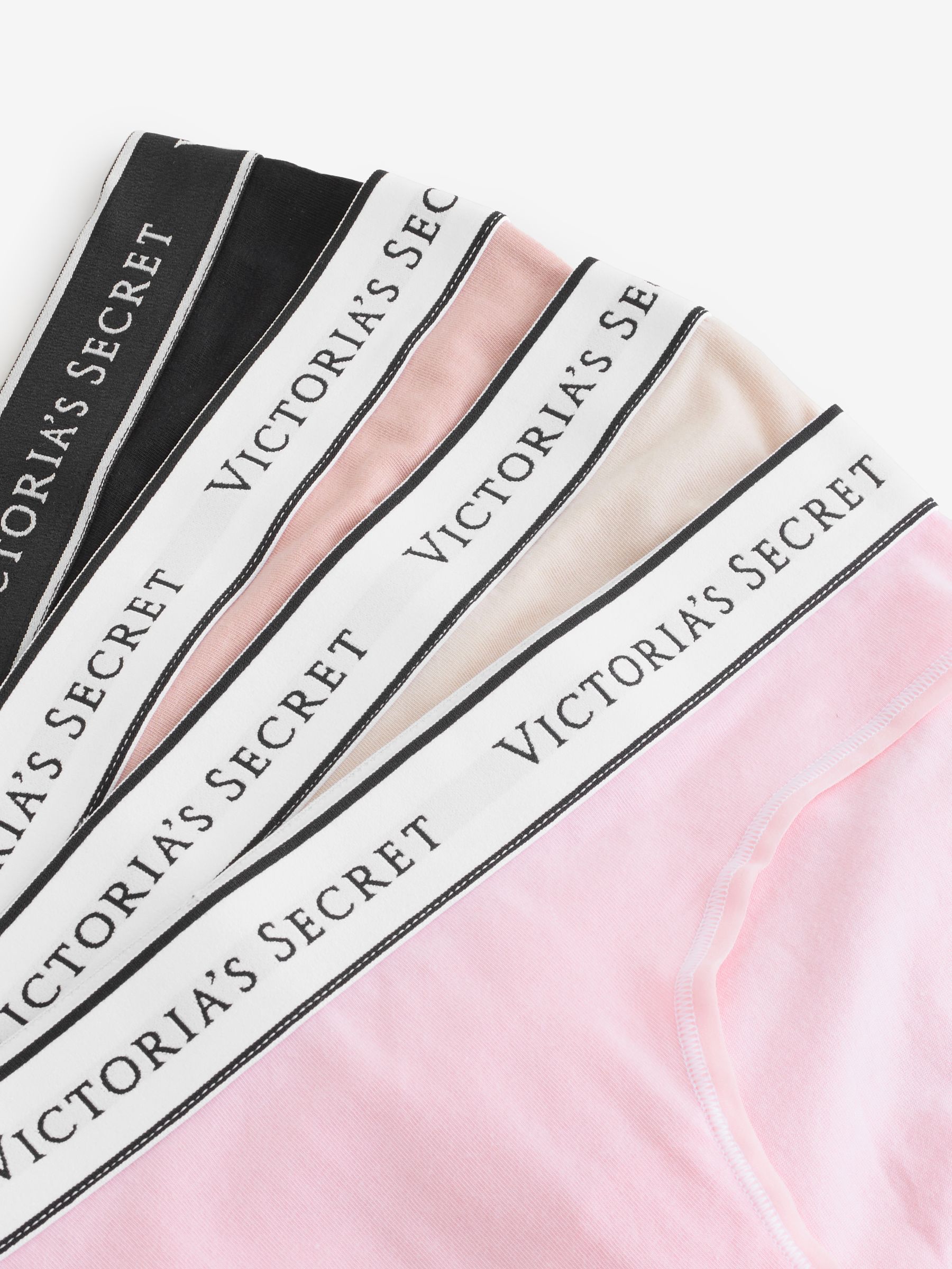 Black/Pink/Nude Hipster Logo 4 Pack Knickers - Image 6 of 7