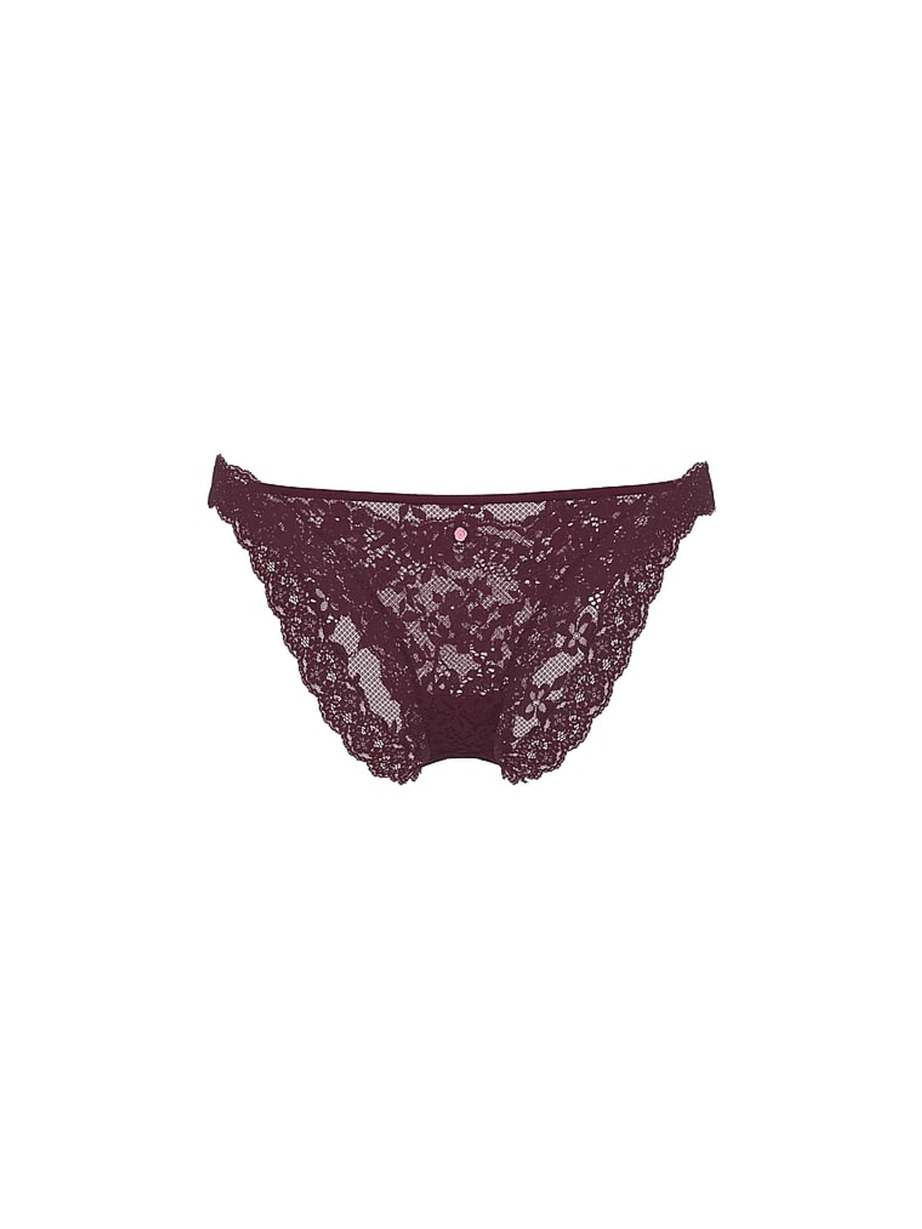 Winter Wine Red Bikini Lace Knickers - Image 4 of 4