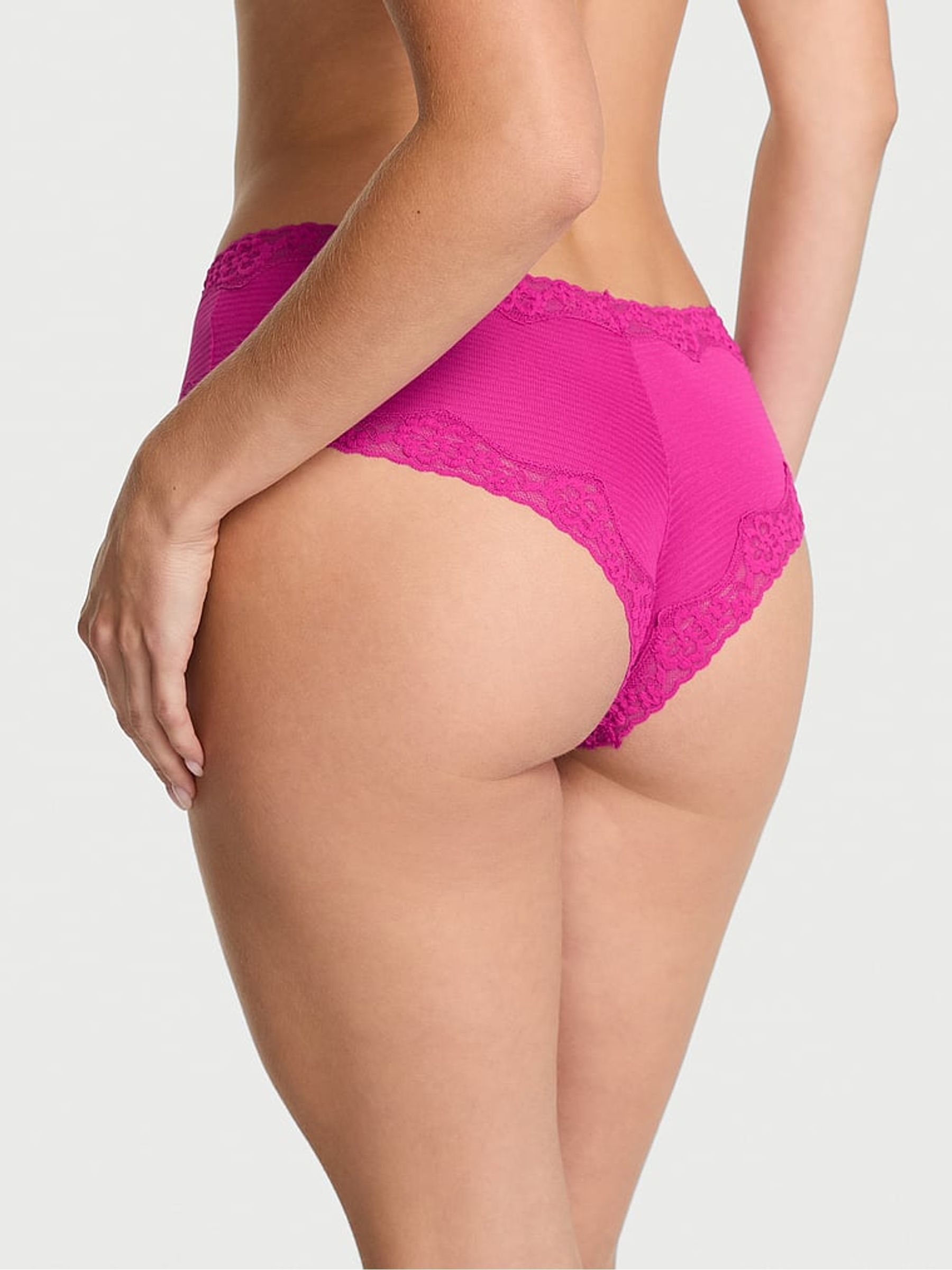 Allure Pink Cheeky Lace Waist Knickers - Image 2 of 2
