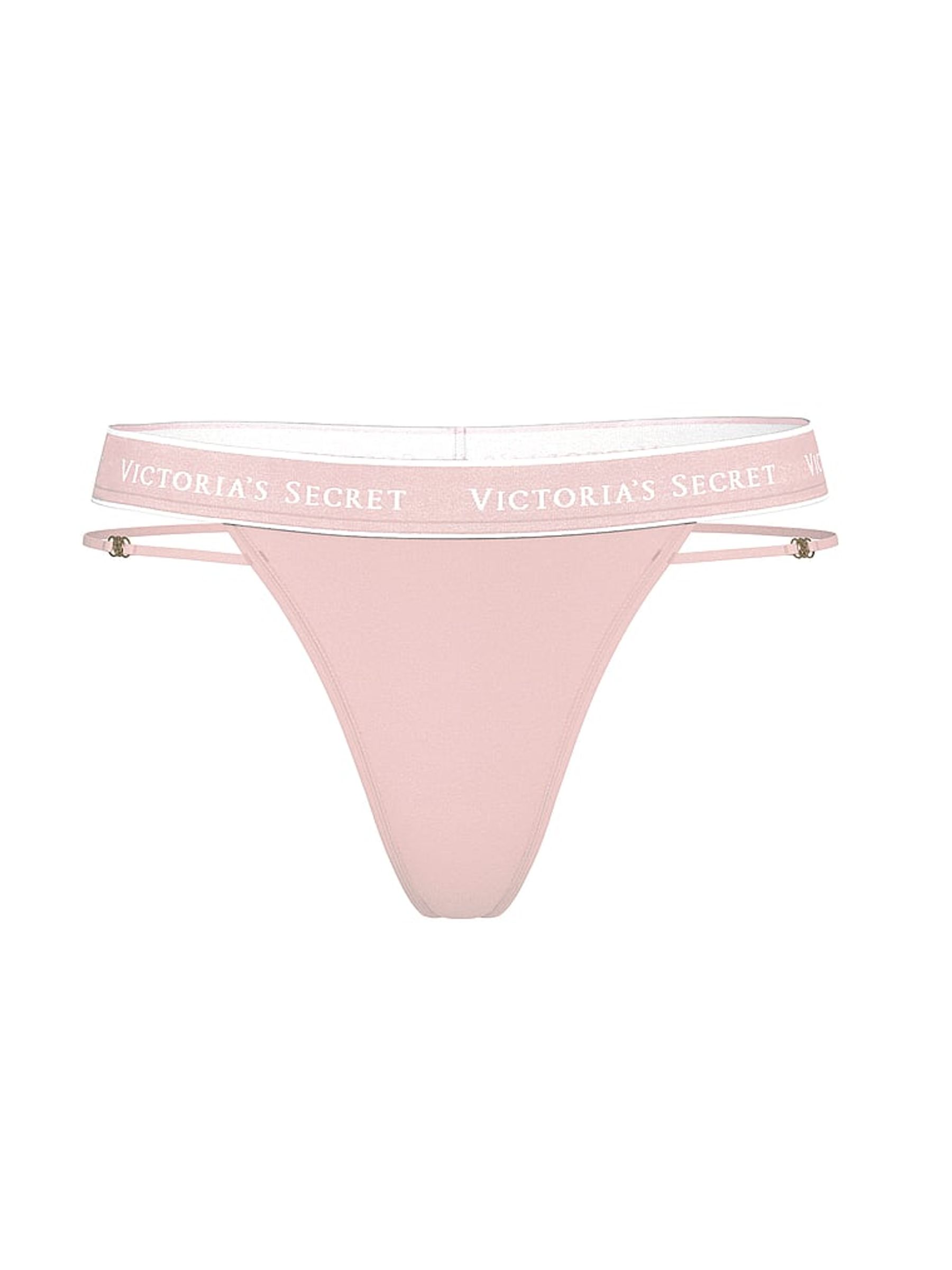 Angel Pink Thong Logo Strappy Knickers - Image 3 of 3