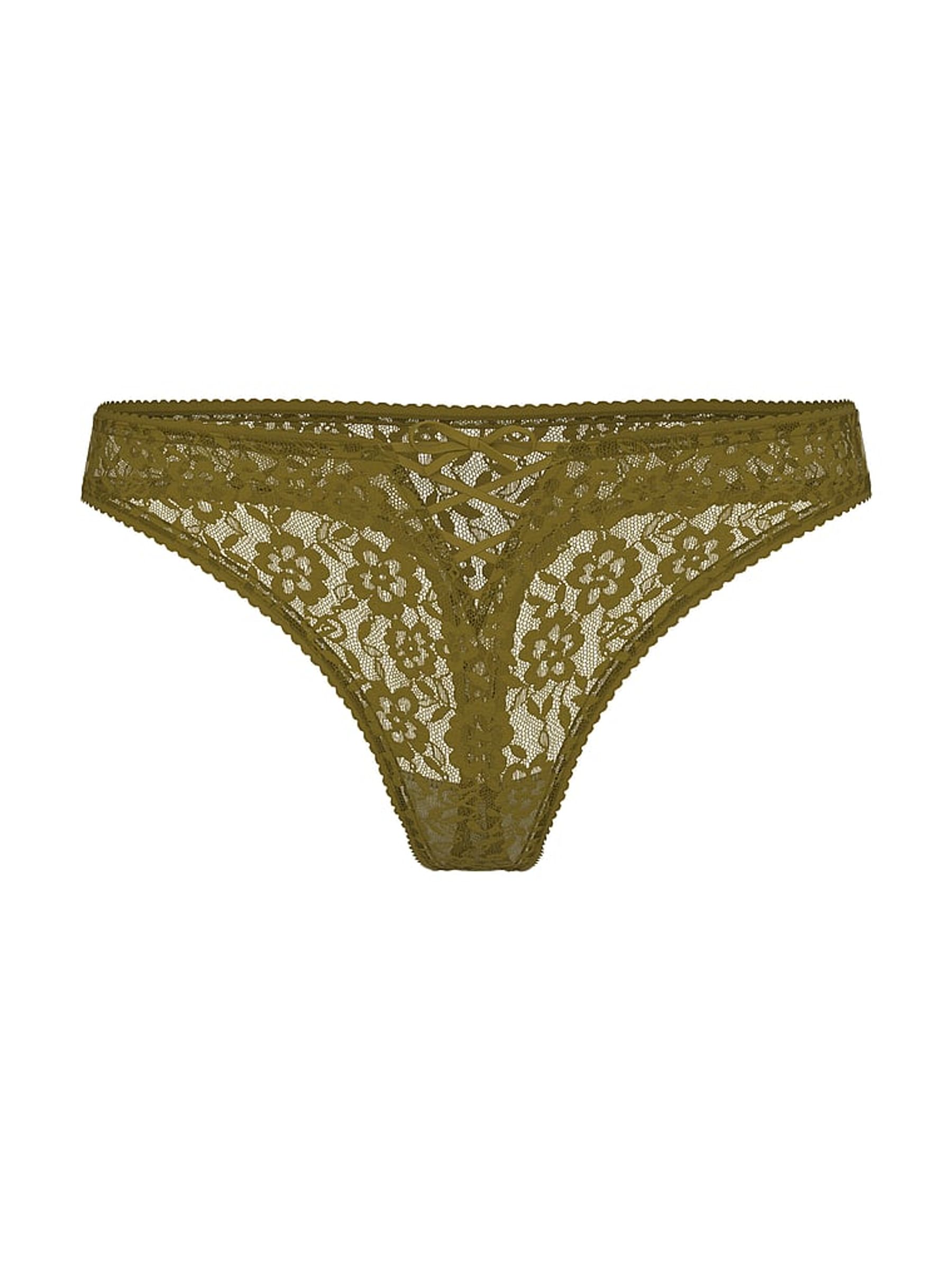 Green Chameleon Thong Lace Up Knickers - Image 4 of 4