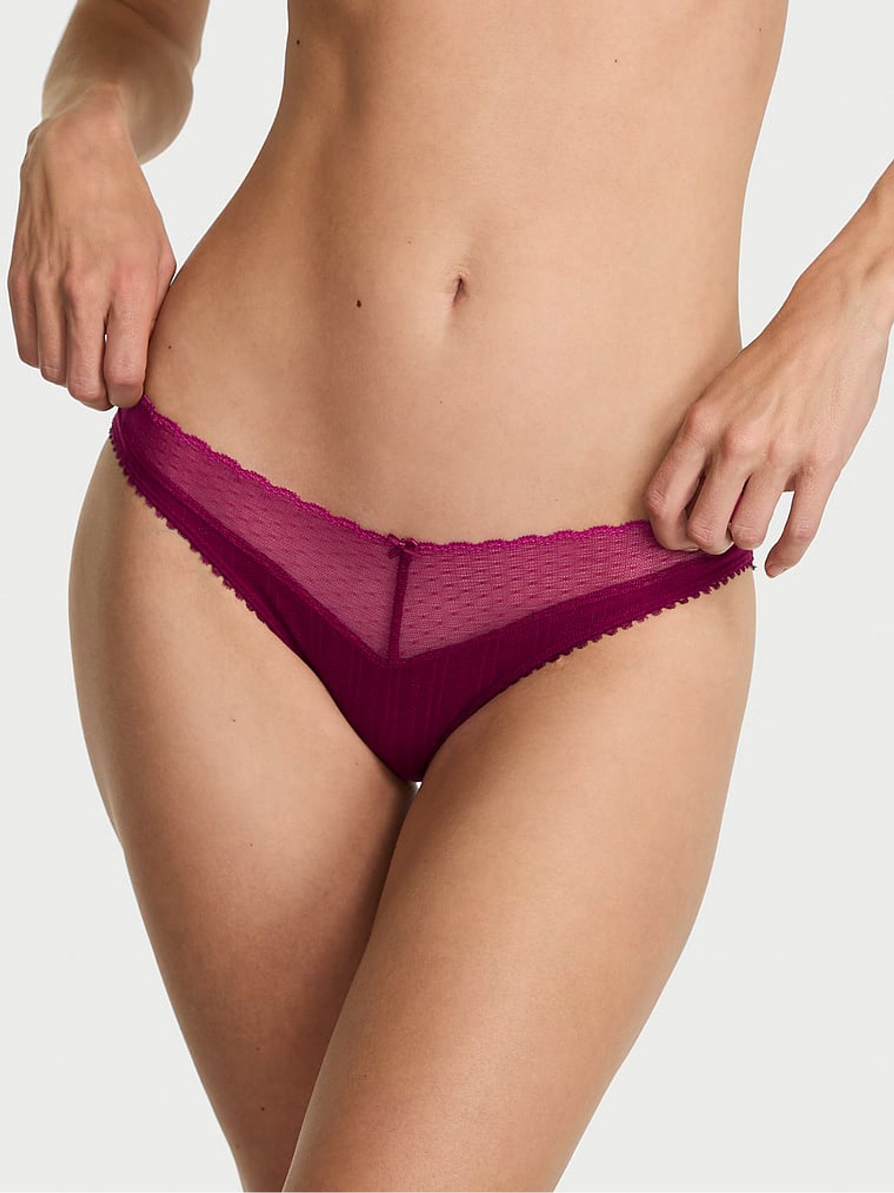 Fresh Jam Purple Bikini Pointelle Knickers - Image 1 of 2