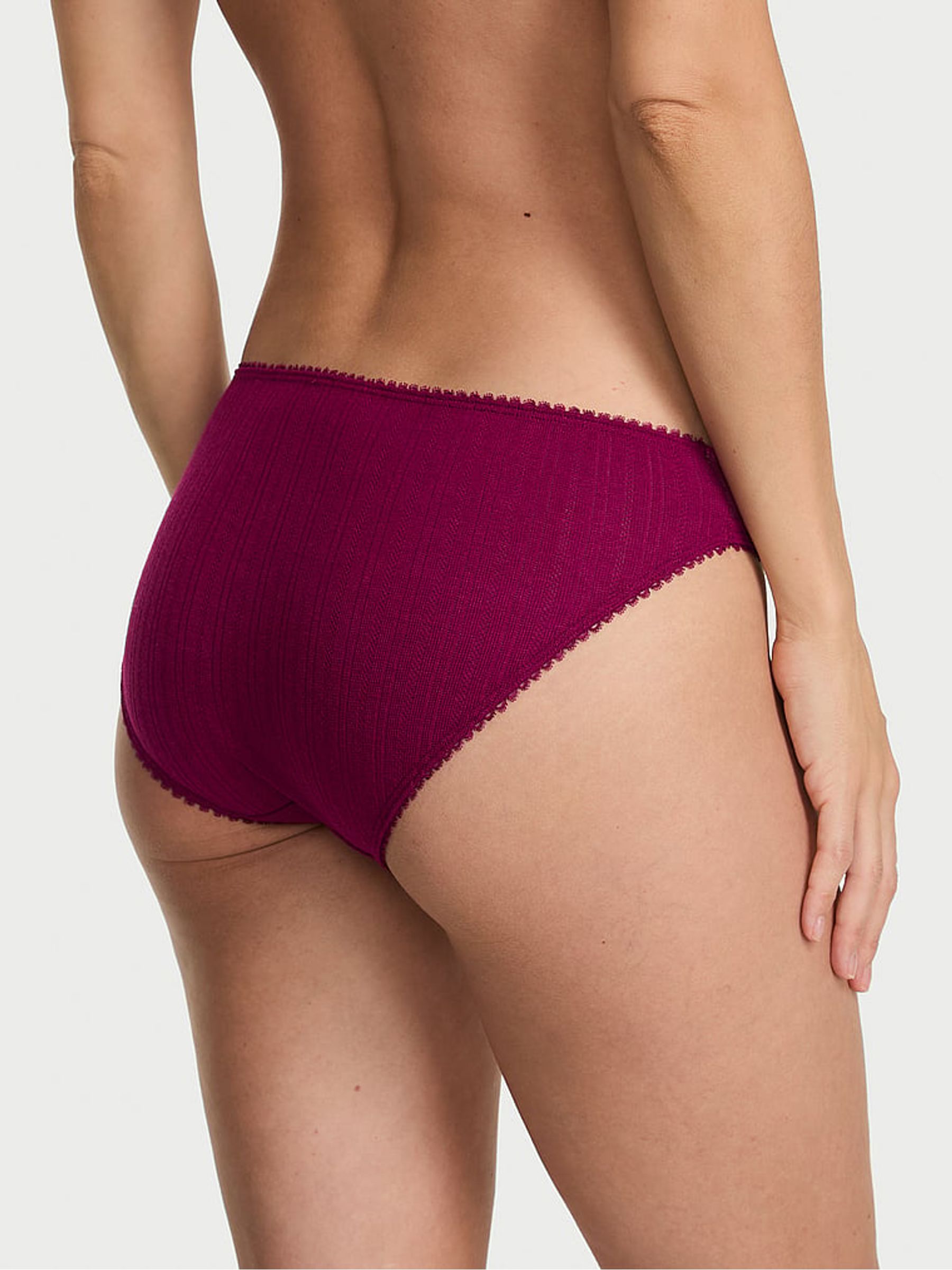 Fresh Jam Purple Bikini Pointelle Knickers - Image 2 of 2