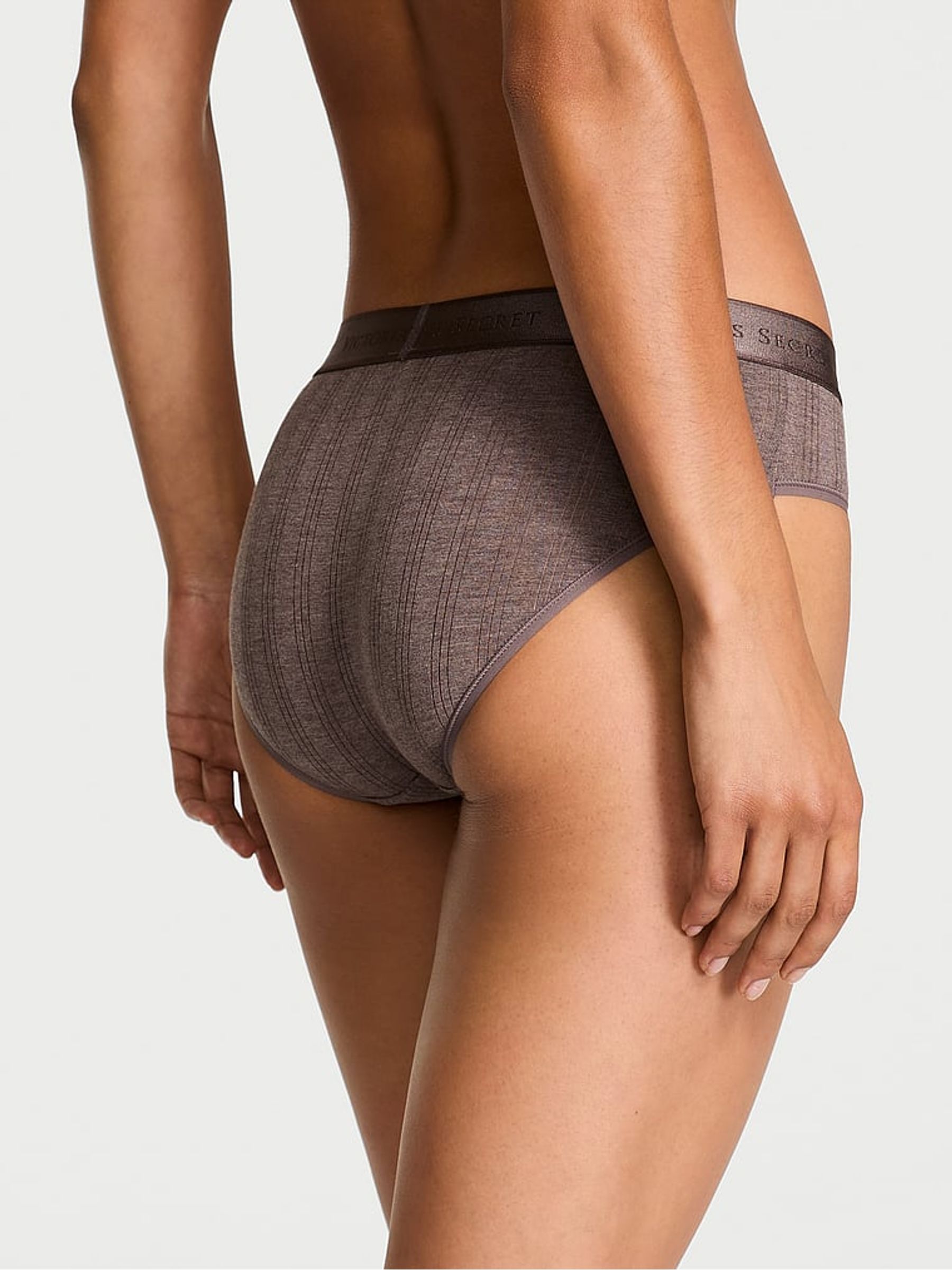 Cocoa Blush Heather Nude Hipster Modal Logo Knickers - Image 2 of 3
