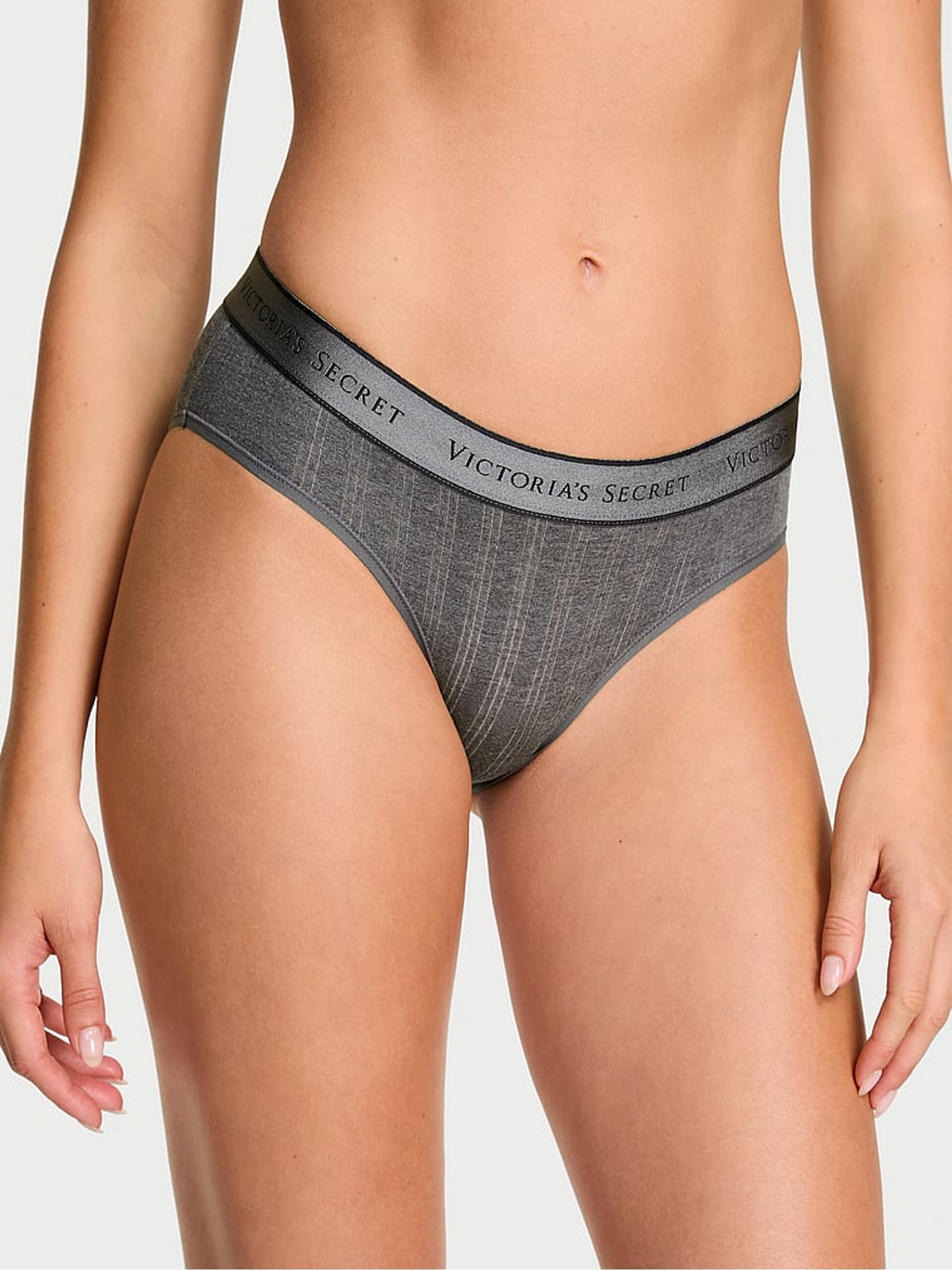 Anthracite Heather Grey Hipster Modal Logo Knickers - Image 1 of 3