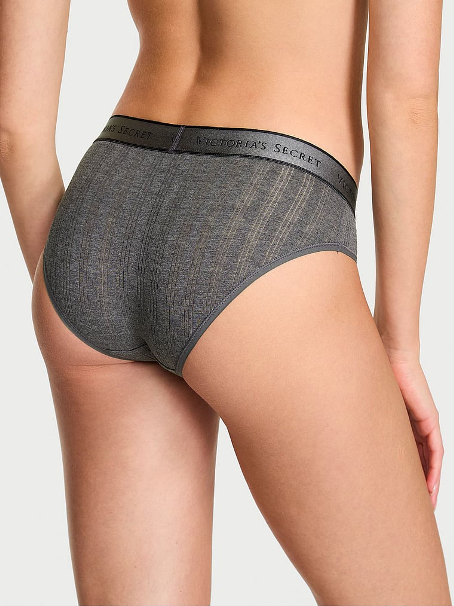 Anthracite Heather Grey Hipster Modal Logo Knickers - Image 2 of 3
