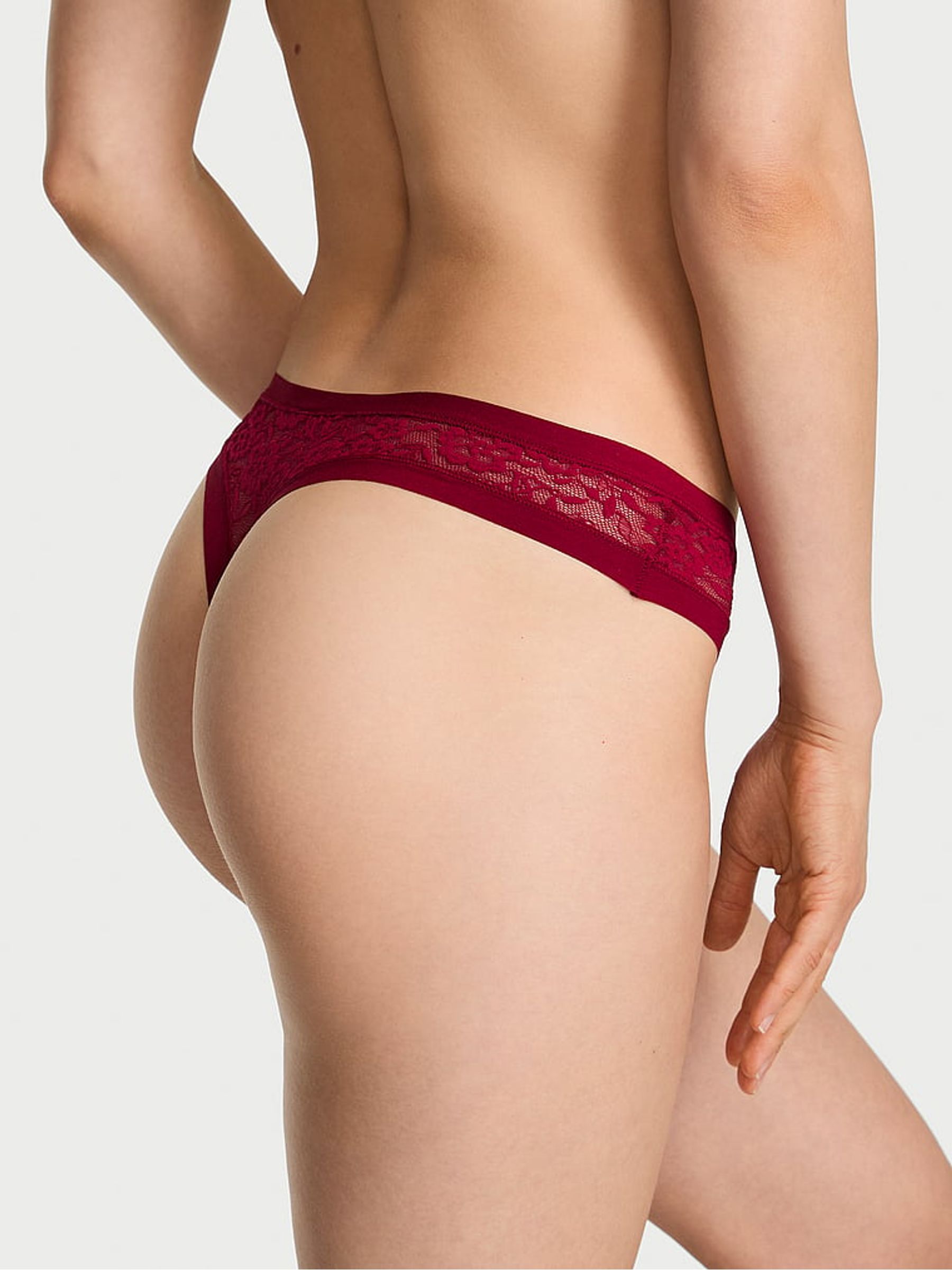 Red Lacquer Thong Lace Knickers - Image 2 of 3
