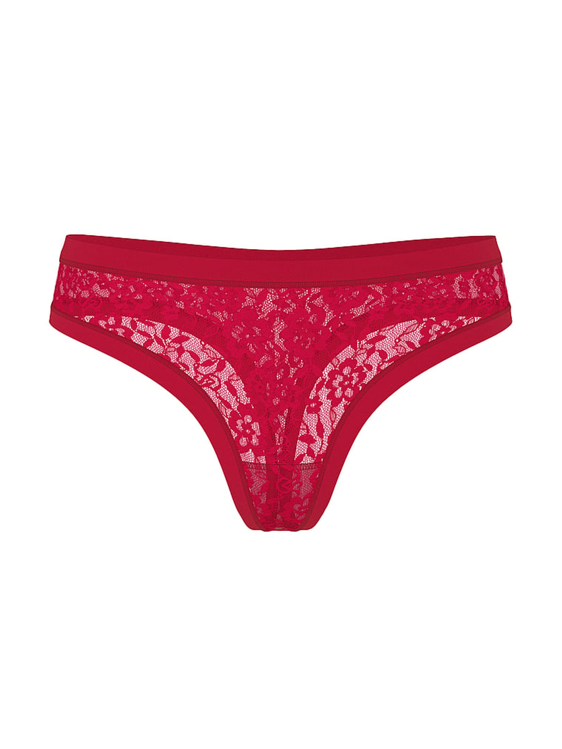 Red Lacquer Thong Lace Knickers - Image 3 of 3