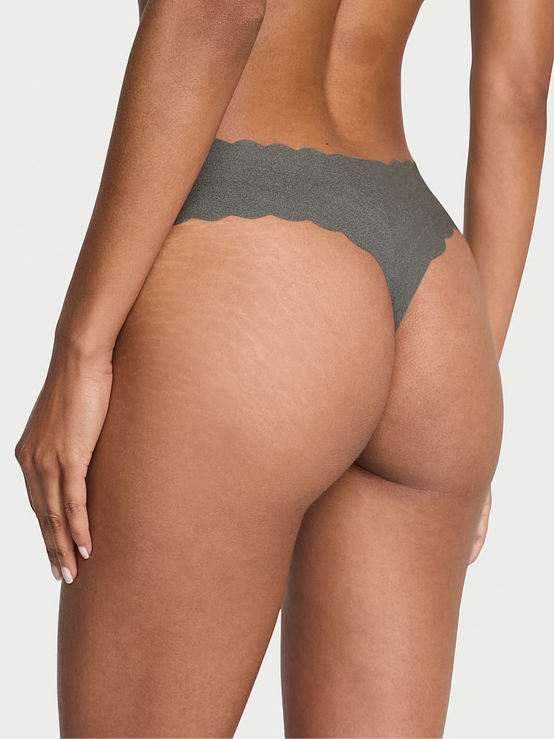 Expedition Green Thong Scalloped Knickers - Image 2 of 2
