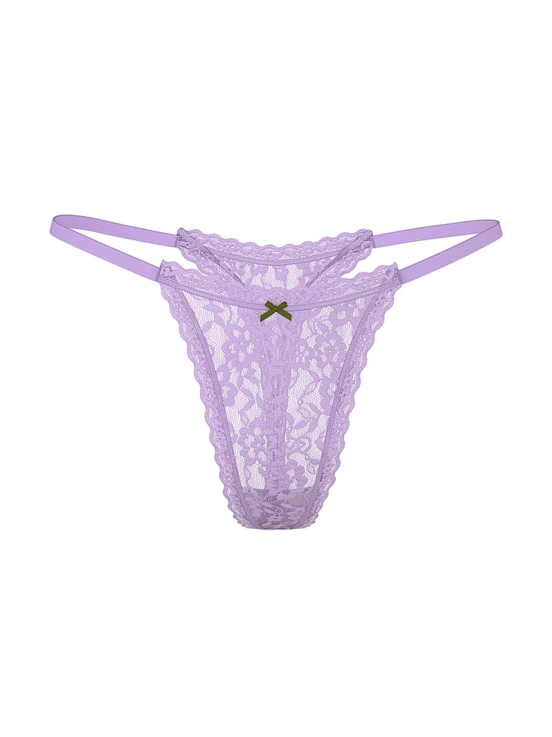 Jasmine Shimmer Purple Milan Thong Knickers - Image 3 of 3