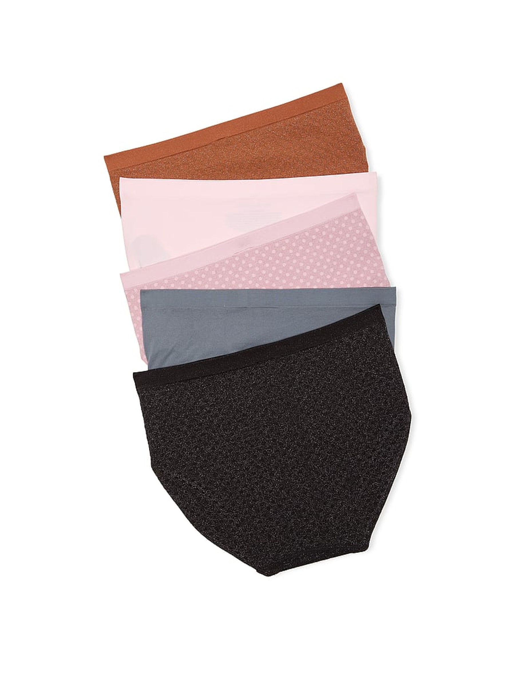 Brown/Pink.Blue/Black Brief Knickers 5 Pack - Image 2 of 2