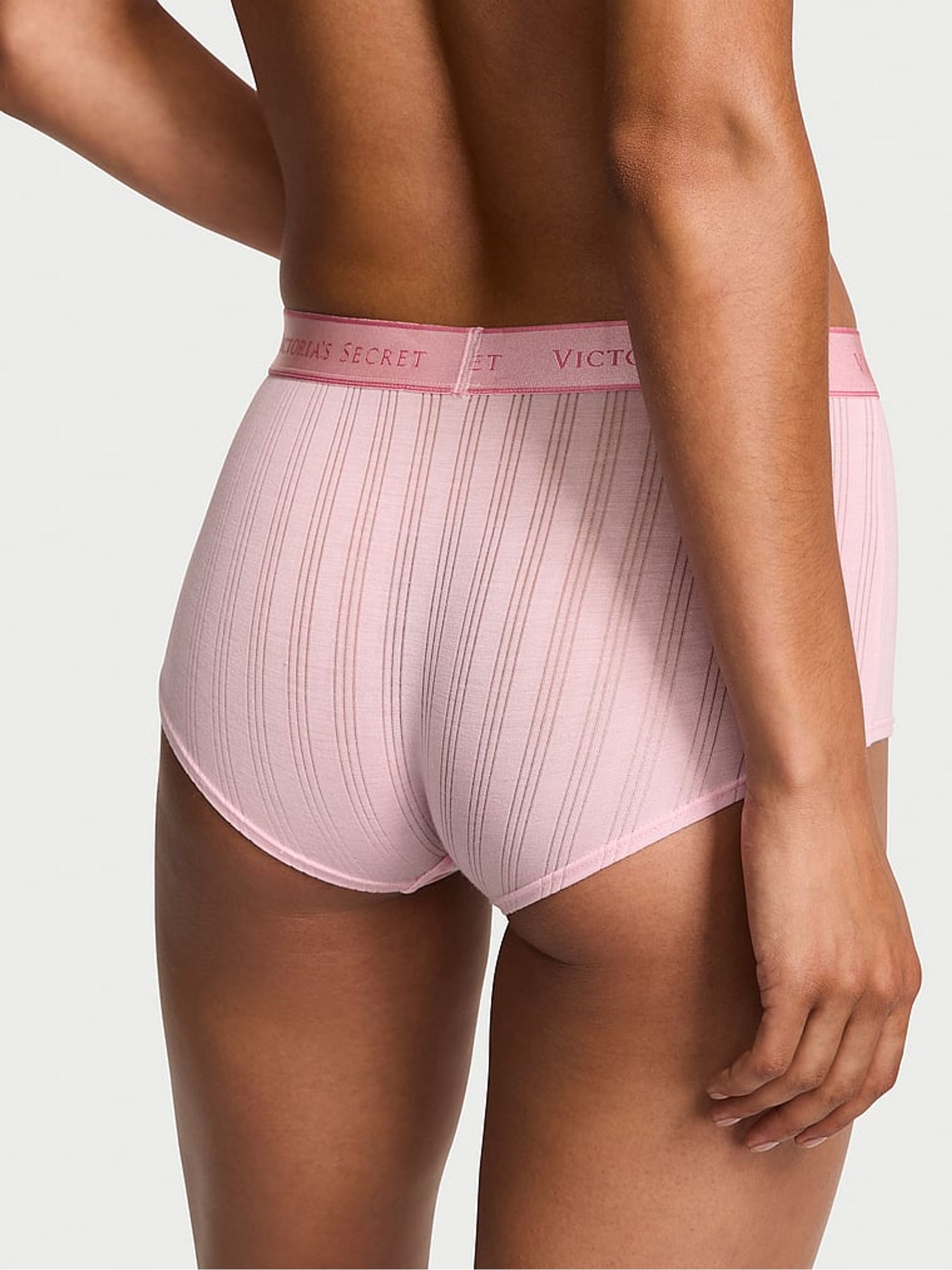 Pretty Blossom Pink Short Modal Logo Knickers - Image 2 of 2