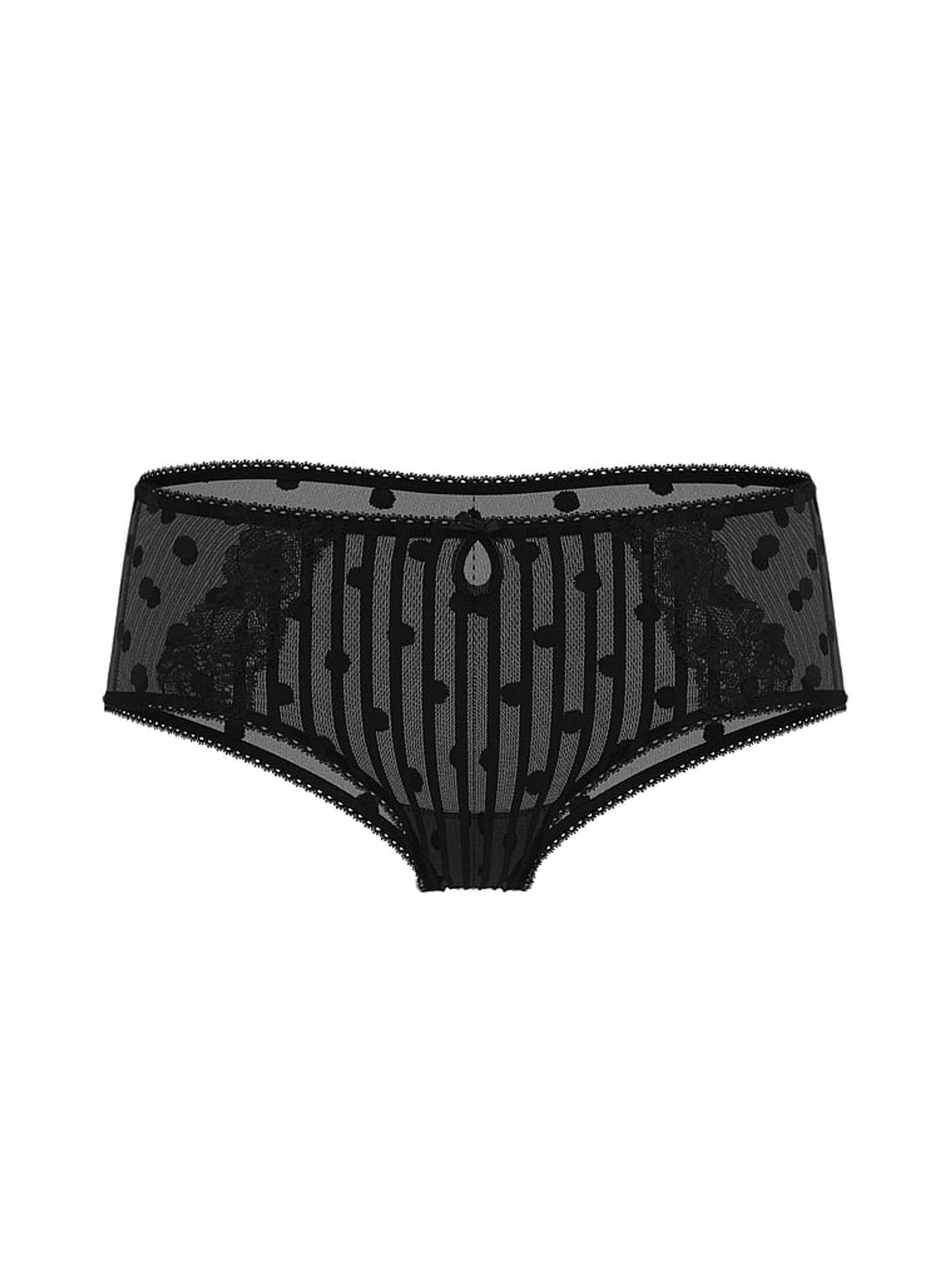 Black Cheeky Sheer Knickers - Image 3 of 4