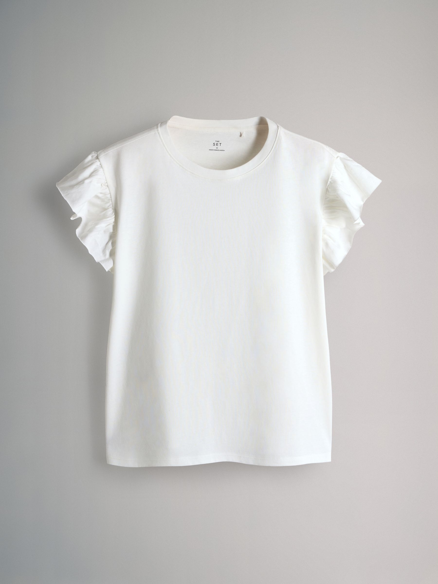 Brown/Black/Stripe/White - 4 Pack Ruffle Short Sleeve T-Shirts - Image 2 of 7