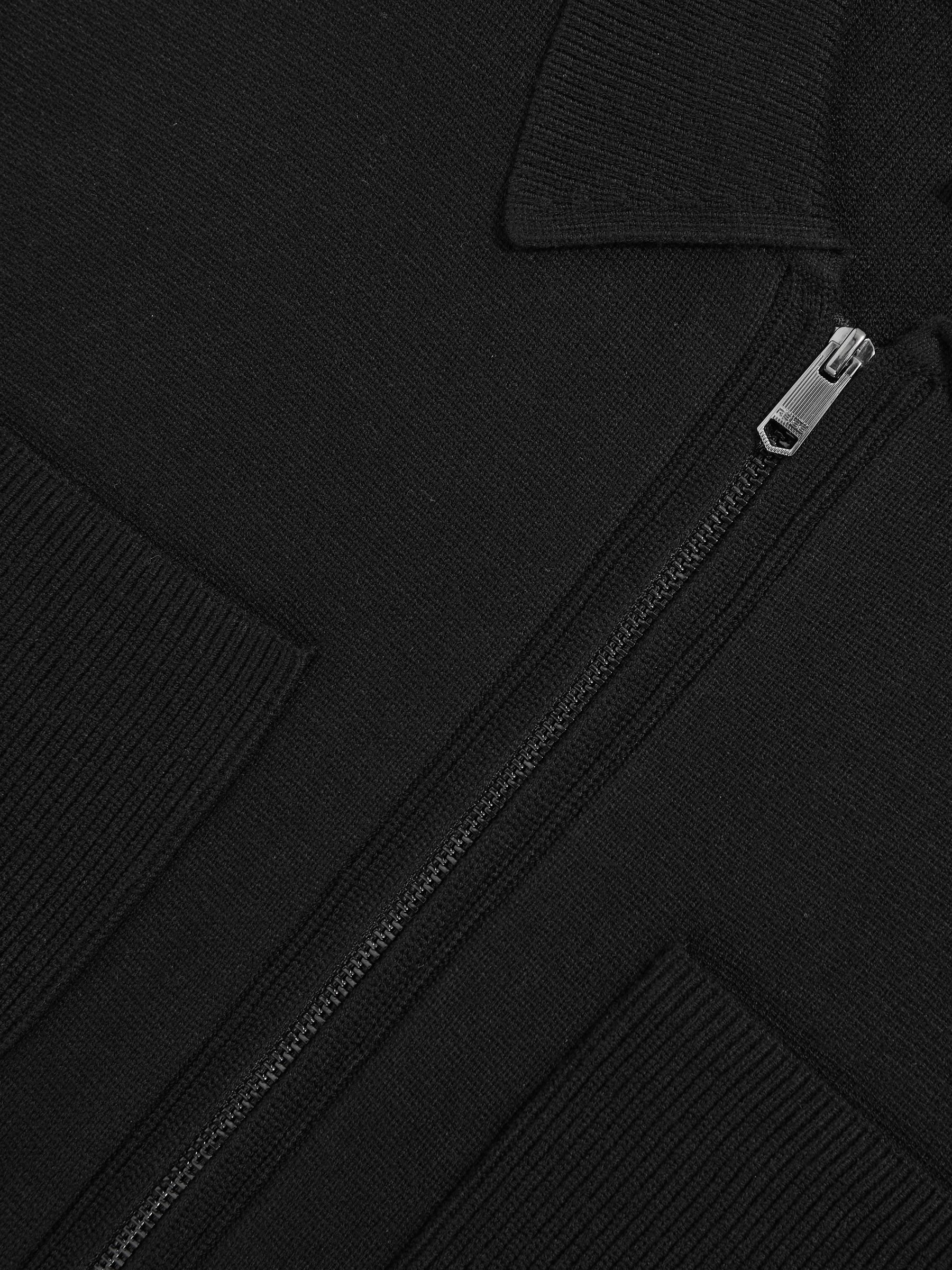Four-Pocket Zip-Through Cardigan in Black - image 3