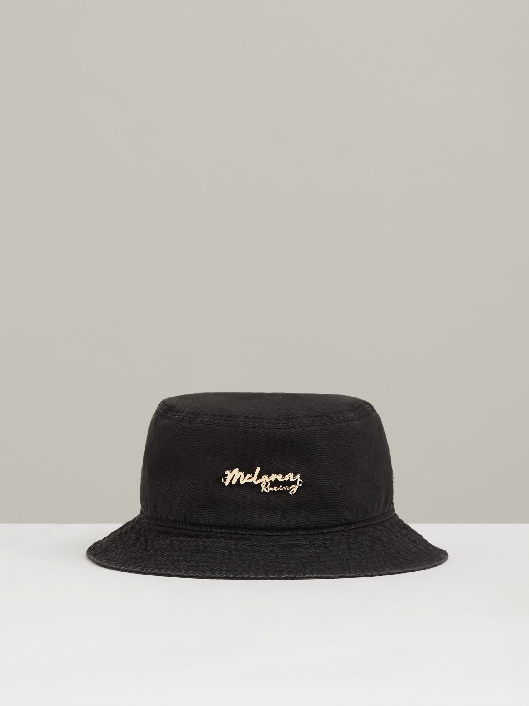 Unisex Fit McLaren Racing Cotton Bucket Hat in Black - Image 2 of 5