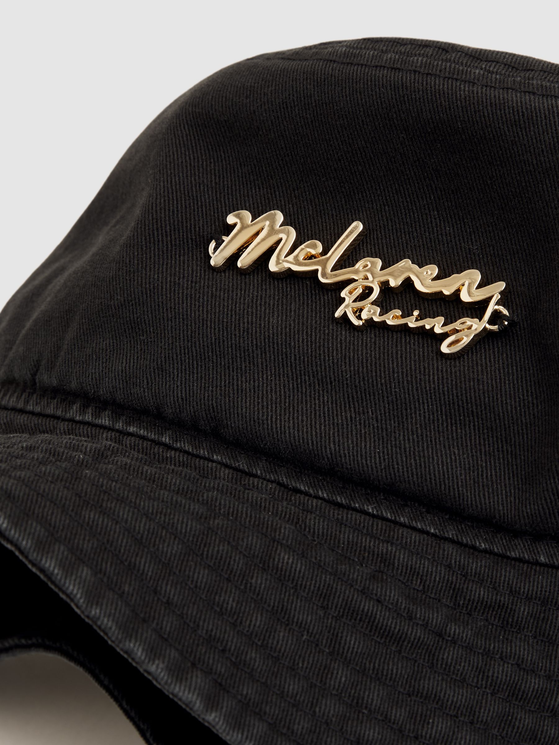 Unisex Fit McLaren Racing Cotton Bucket Hat in Black - Image 5 of 5