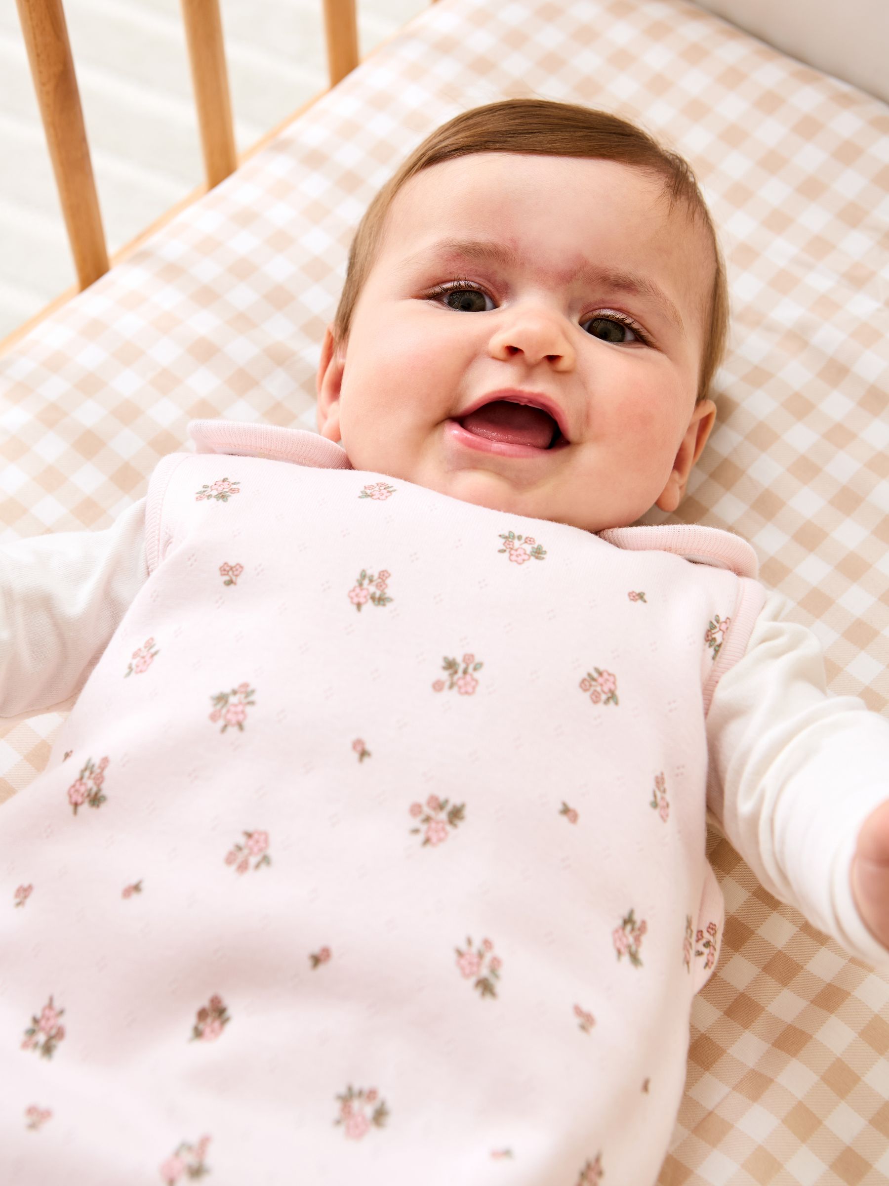 Pink Floral Pointelle 2.5 Tog Baby Sleeping Bag - Image 2 of 3