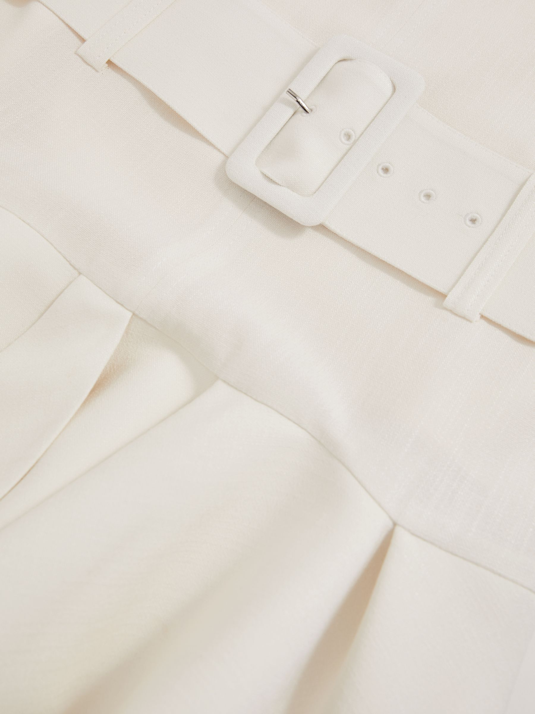 【海外限定】REISSワンピース☆Kimberly Ruffle Hem Belted Mini Reiss Ruffle Hem Belted Mini Dress in Ivory | REISS