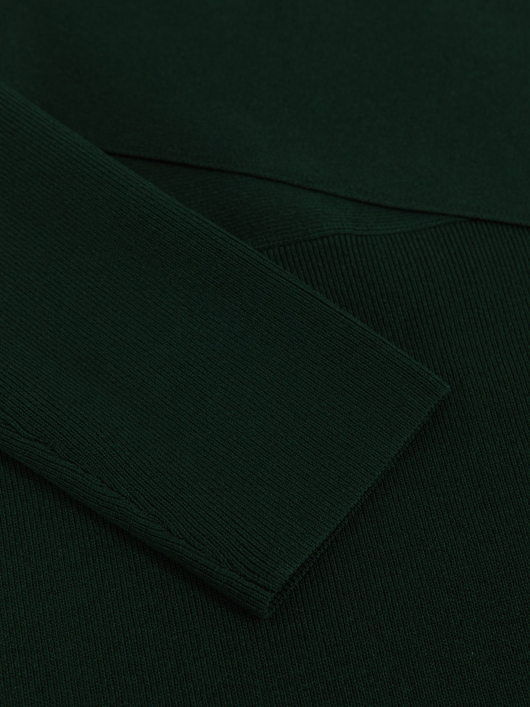 Knitted Wrap-Front Midi Dress in Green - image 5