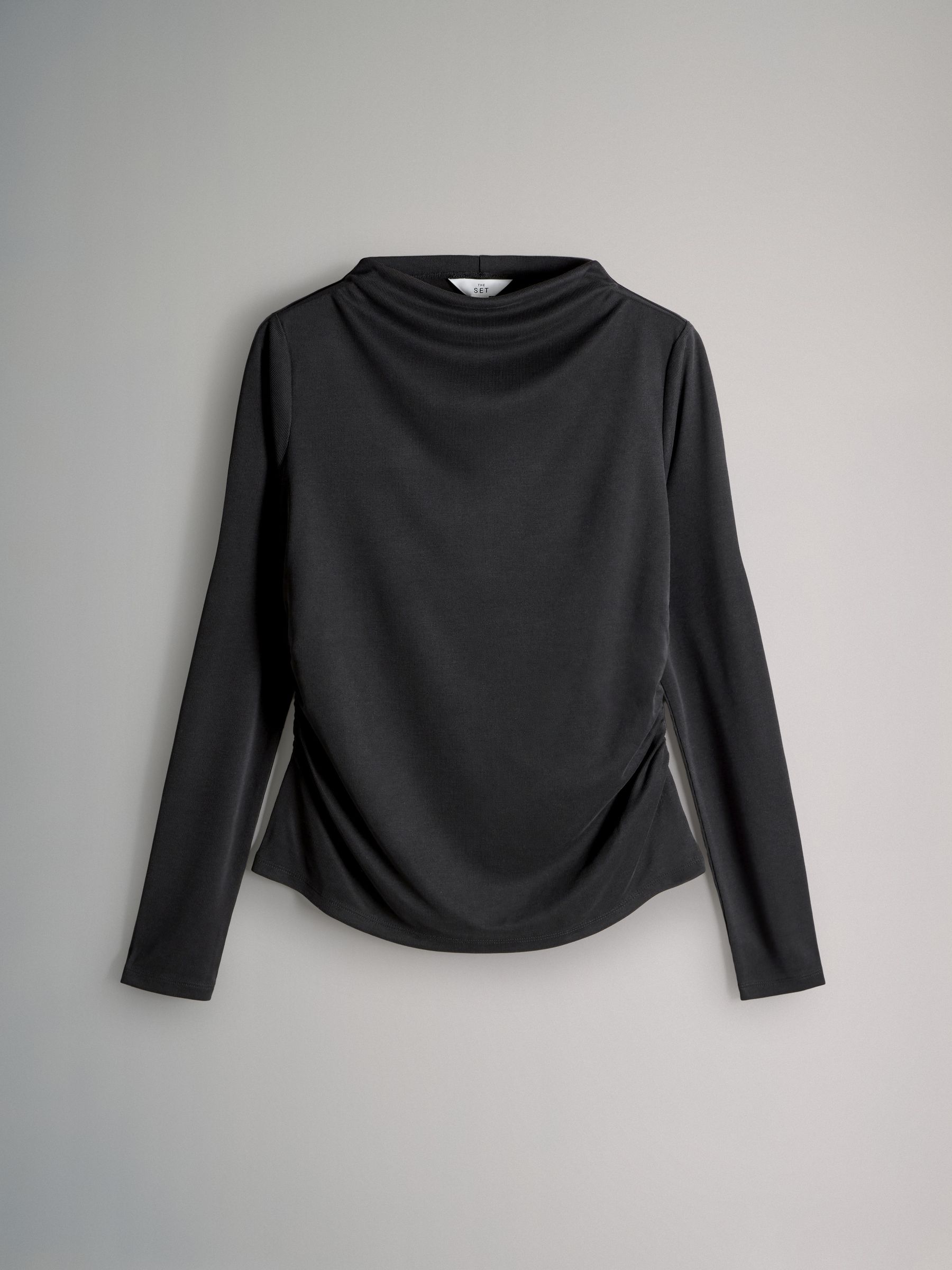 Black/Brown/Taupe - Drape Longsleeve Top 3 Pack - Image 8 of 10