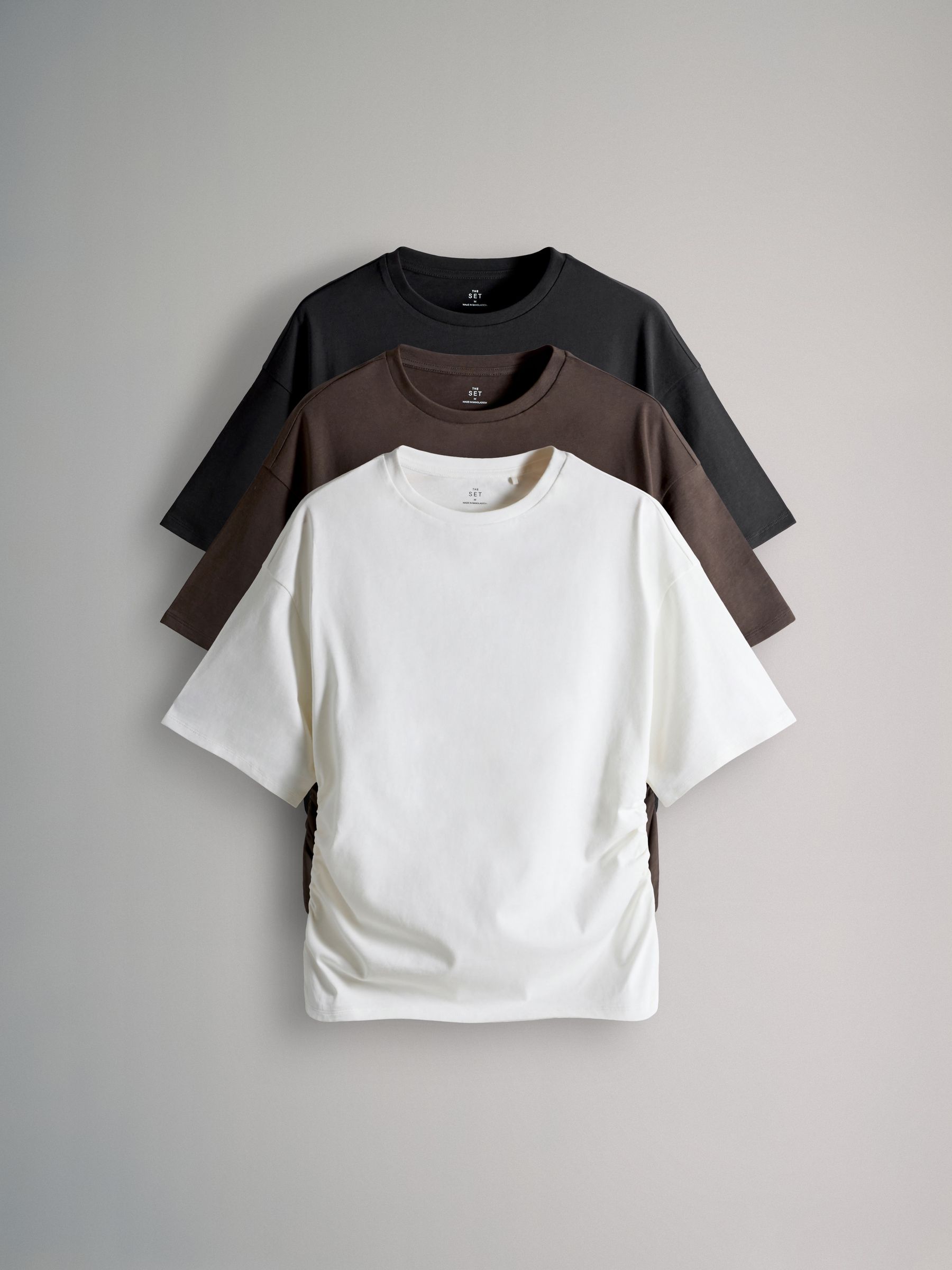 3 Pack Ruched Short Sleeve T-Shirts - Image 2 of 6