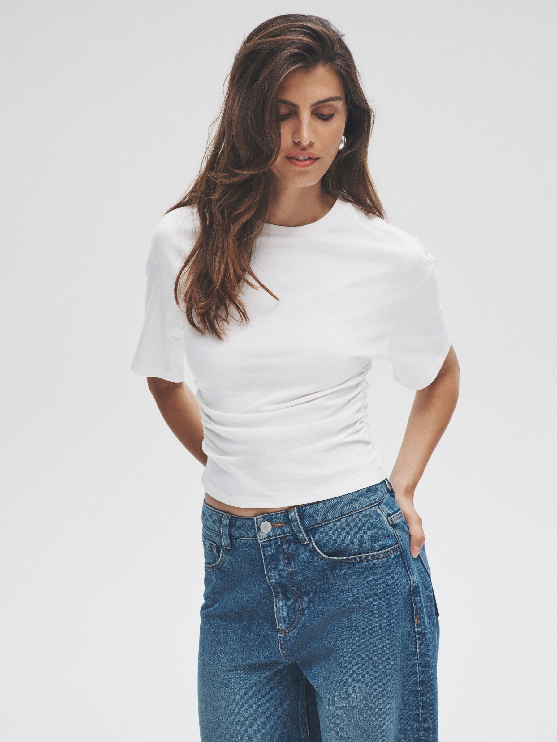 3 Pack Ruched Short Sleeve T-Shirts - Image 4 of 6