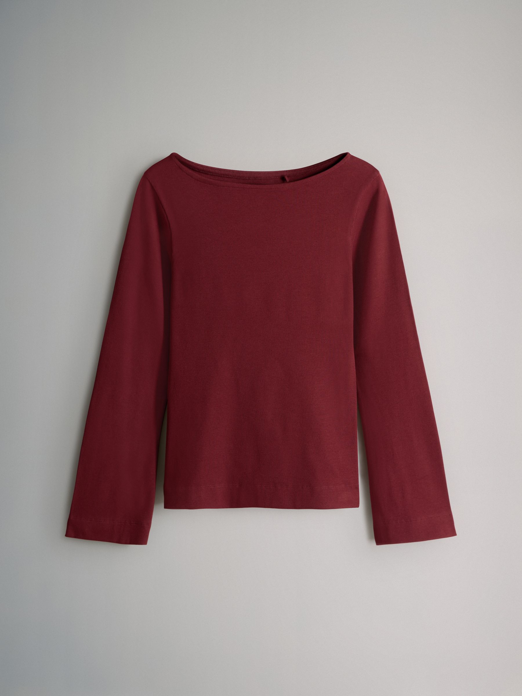 Black/Khaki Green/Burgundy - 3 Pack Ribbed Flare Sleeve T-Shirts - Image 10 of 13