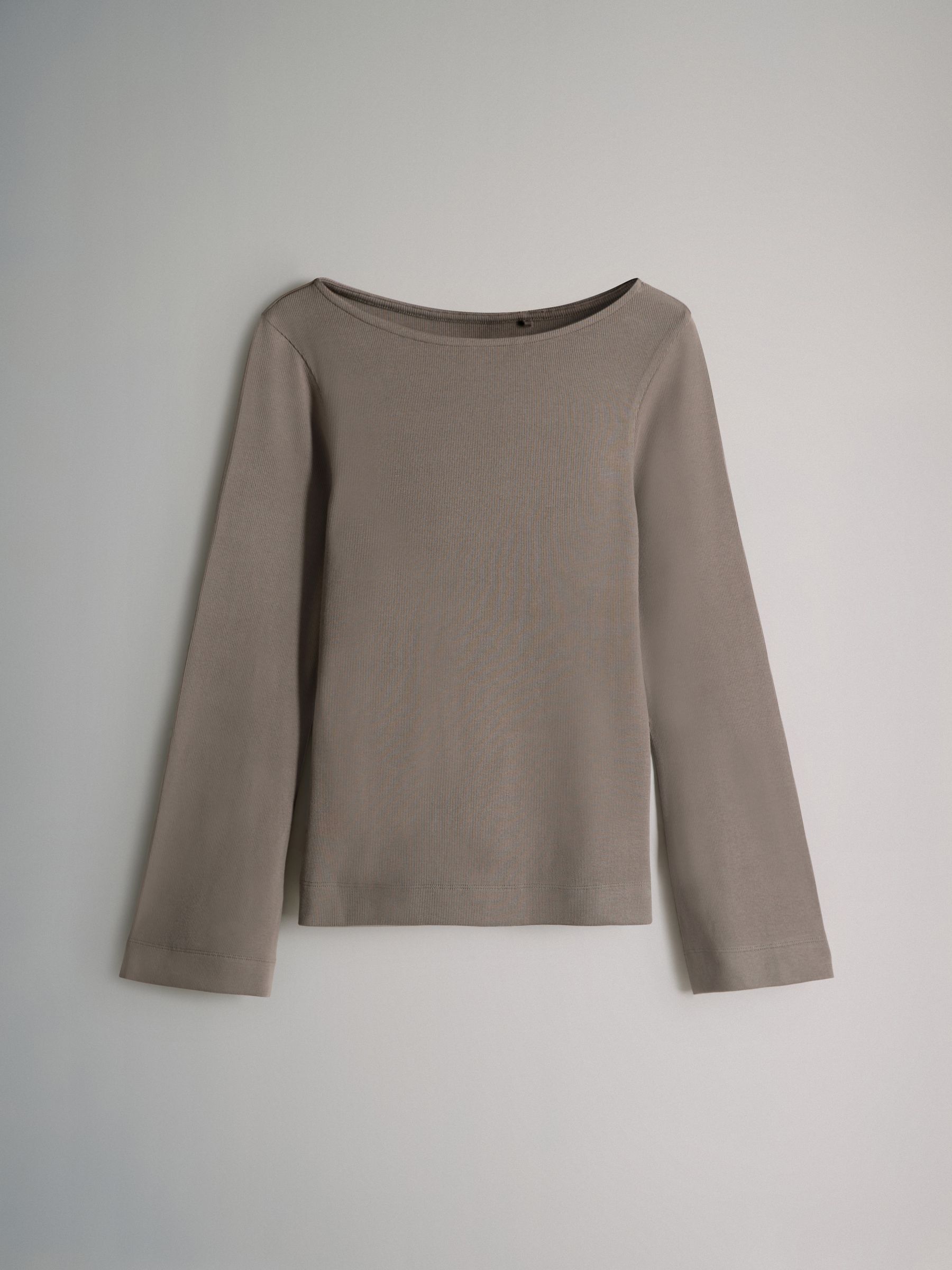 Black/Khaki Green/Burgundy - 3 Pack Ribbed Flare Sleeve T-Shirts - Image 11 of 13